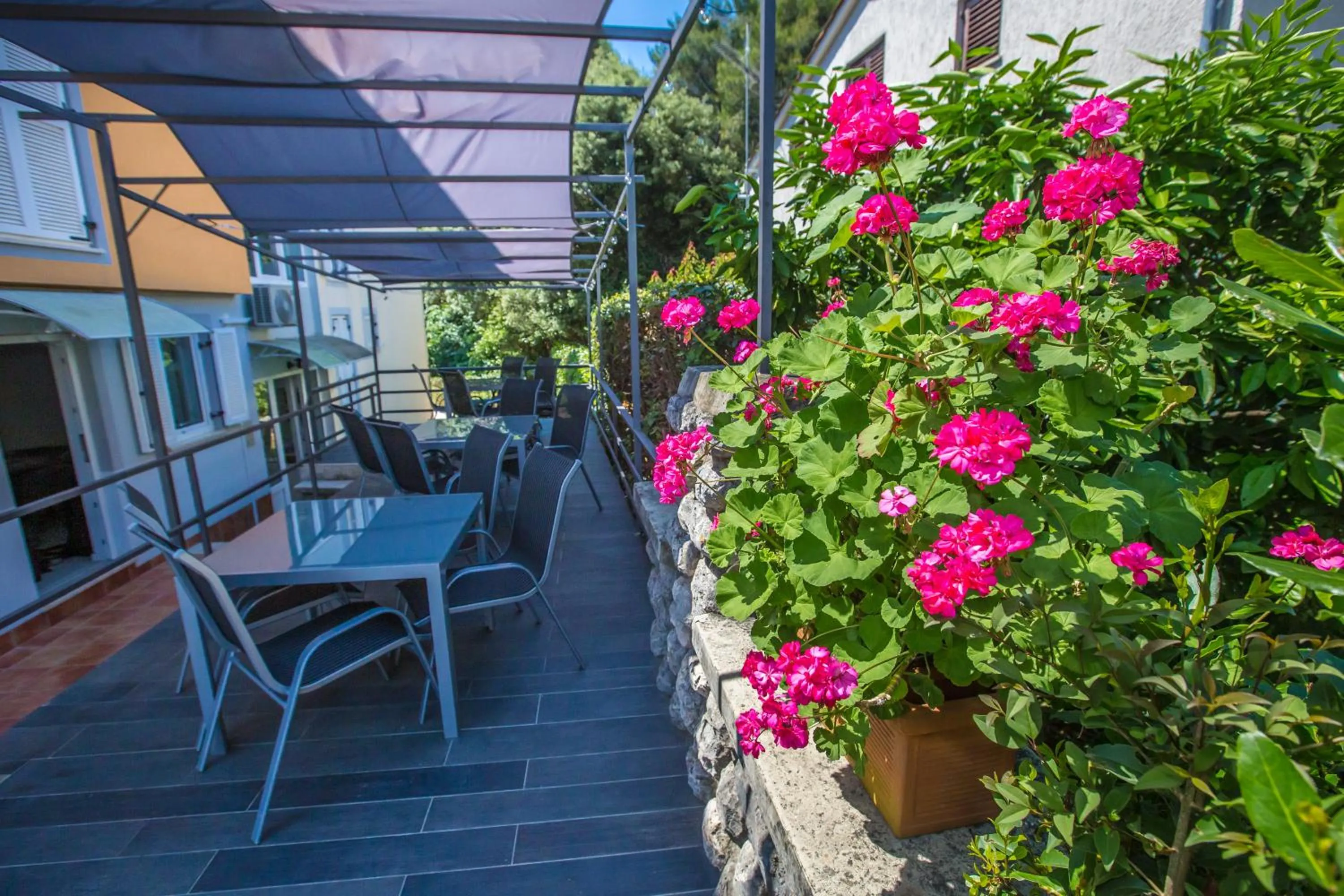 Patio in Apartments Villa Borik