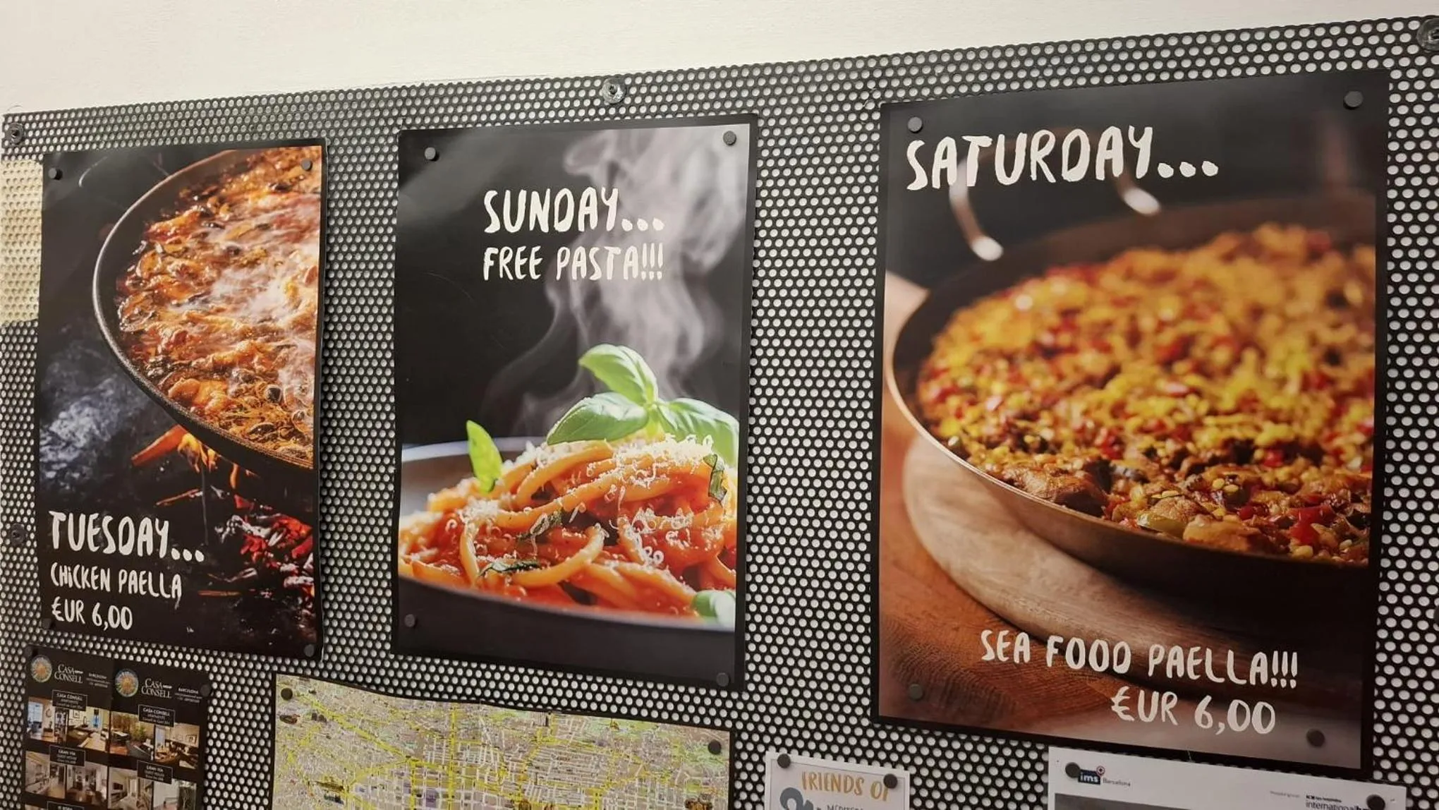 Food in Mediterranean Hostel Barcelona