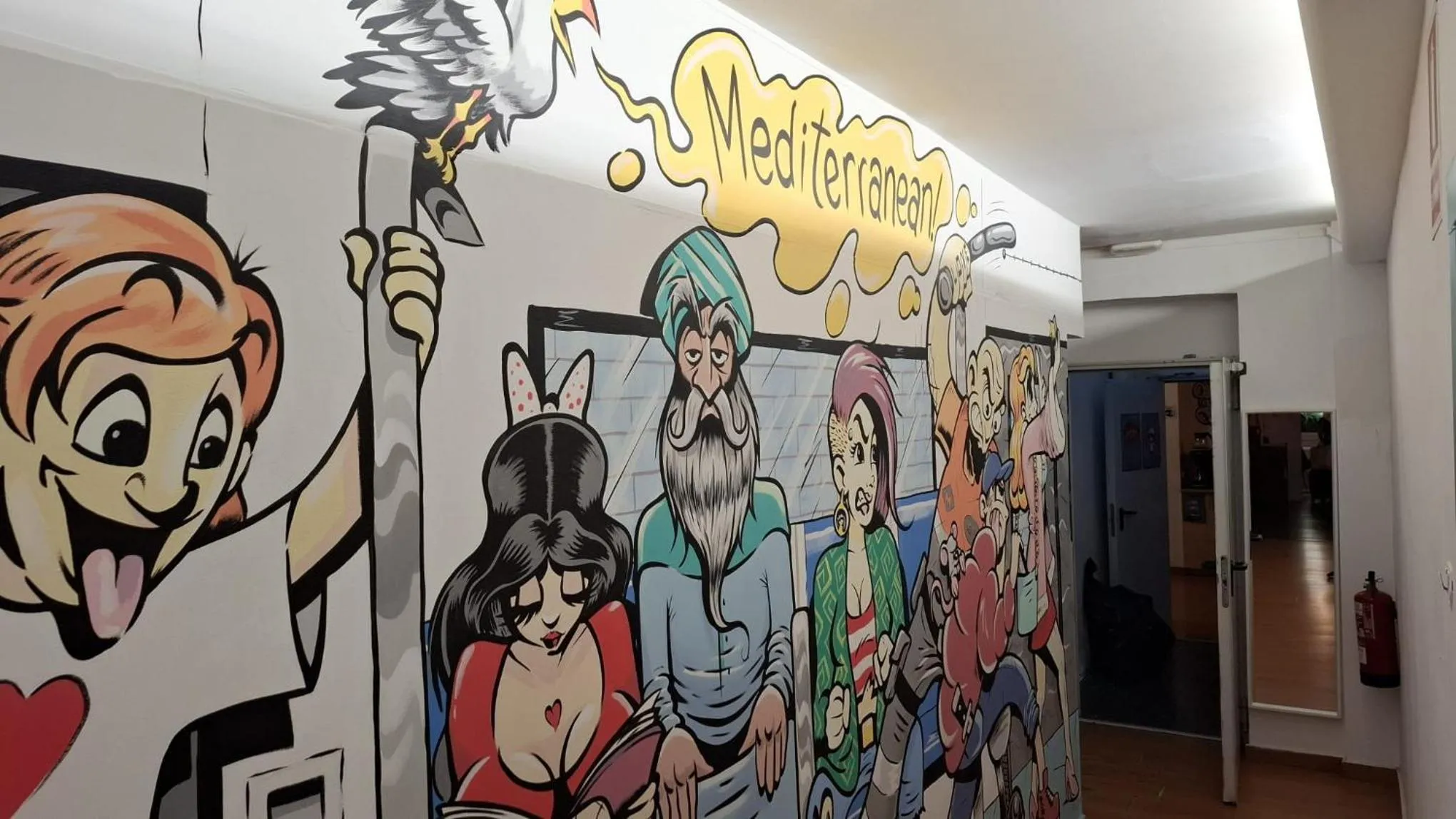 Decorative detail in Mediterranean Hostel Barcelona