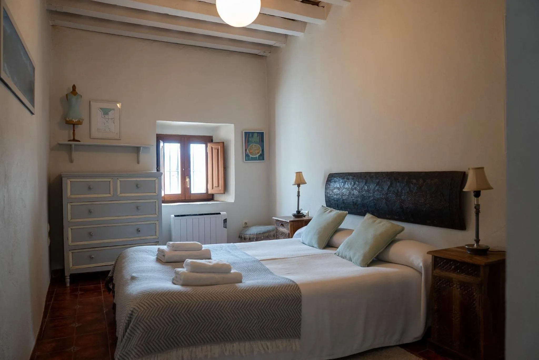 Bedroom, Bed in Casa Las Cuadras - Califa Casas Vejer