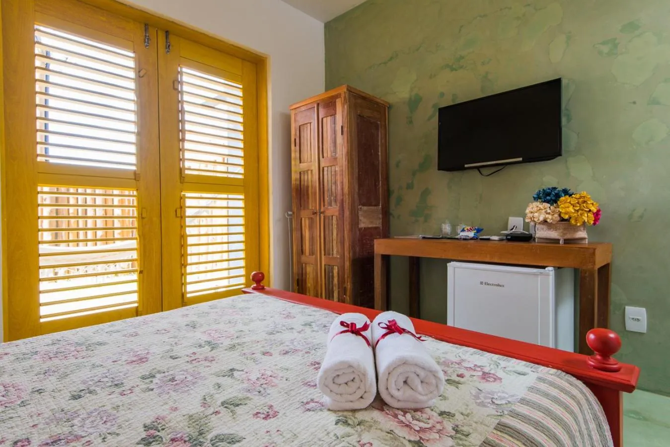 Bed in Pousada Rosa dos Ventos