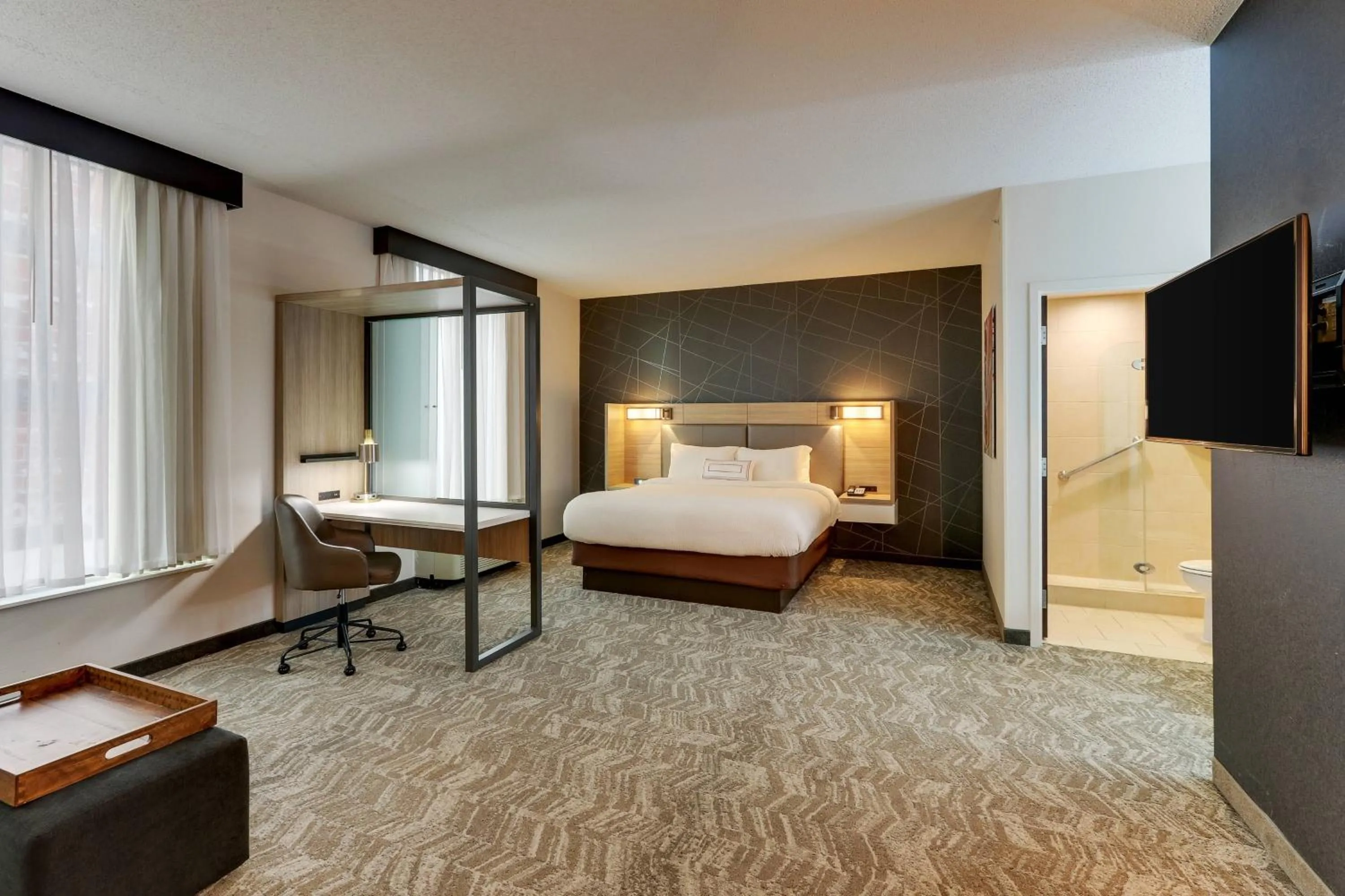 Photo of the whole room, Bed in SpringHill Suites by Marriott Birmingham Downtown at UAB