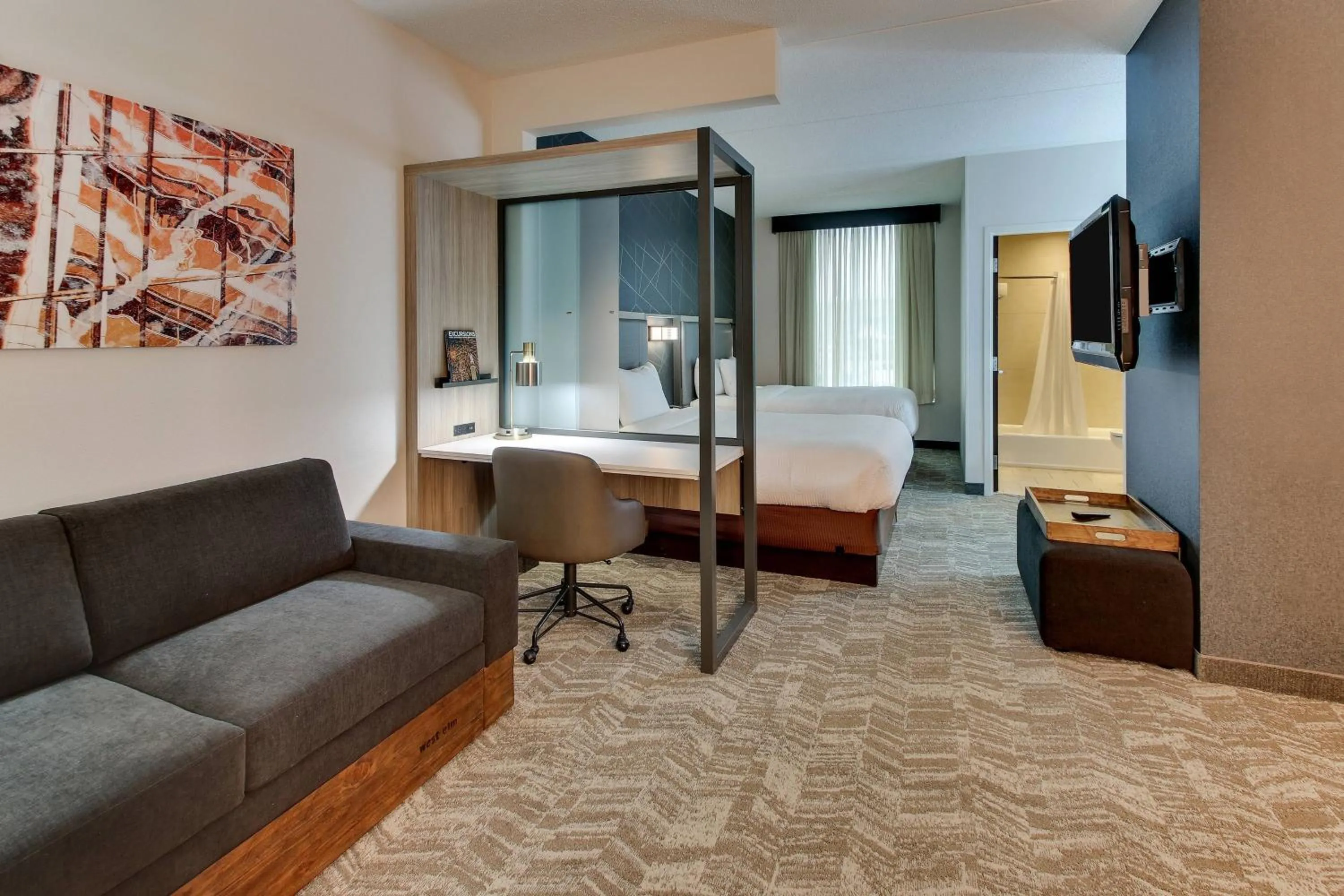 Photo of the whole room, Bed in SpringHill Suites by Marriott Birmingham Downtown at UAB