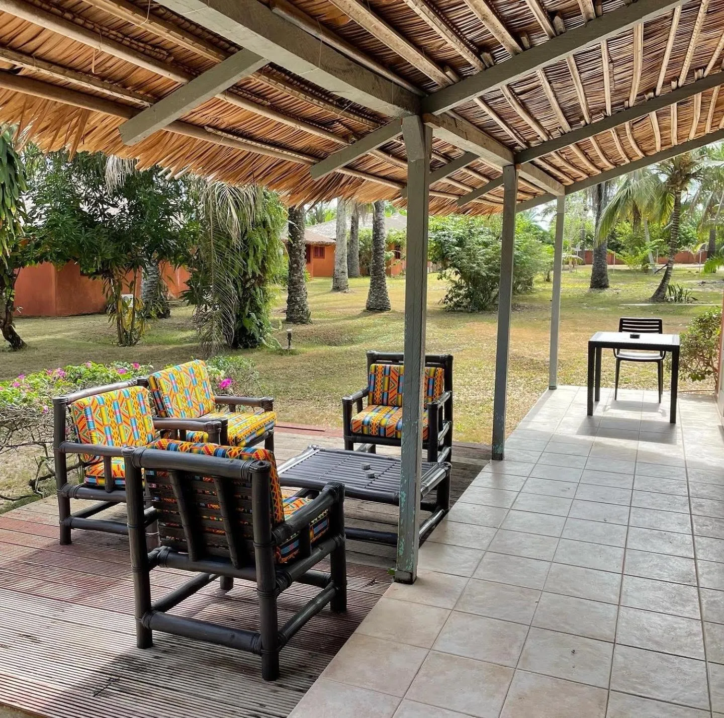 Patio in African Queen Lodge
