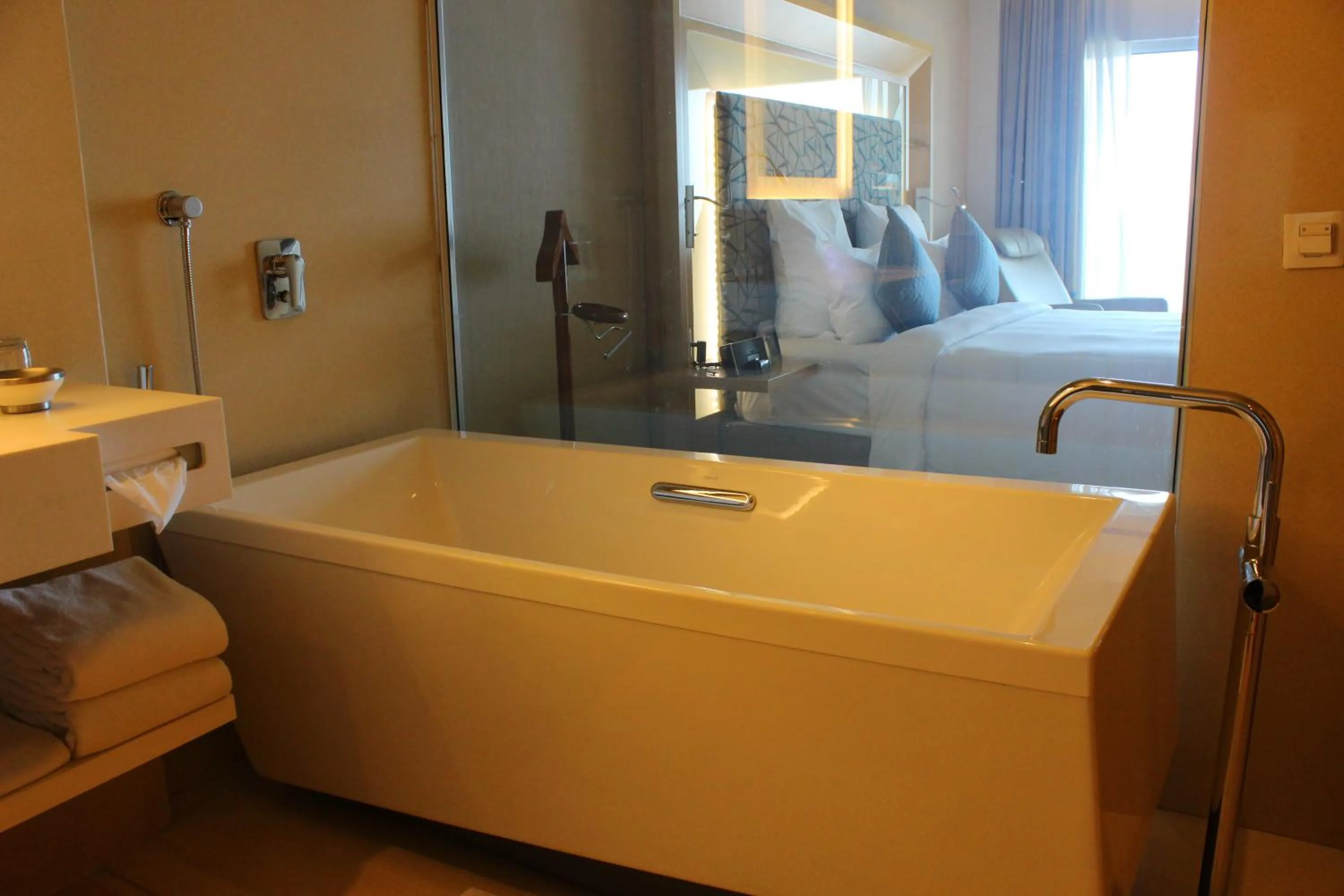 Bathroom, Bed in Novotel Visakhapatnam Varun Beach