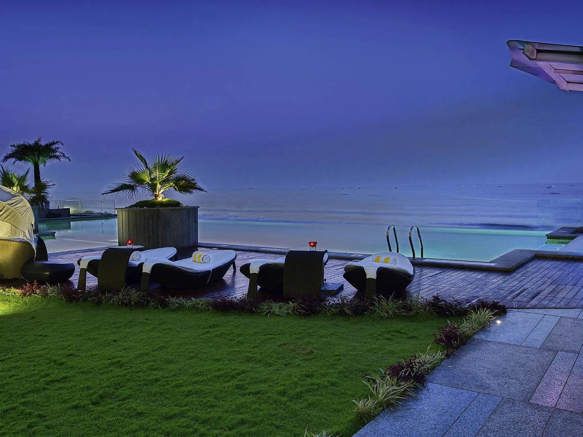 Pool view in Novotel Visakhapatnam Varun Beach