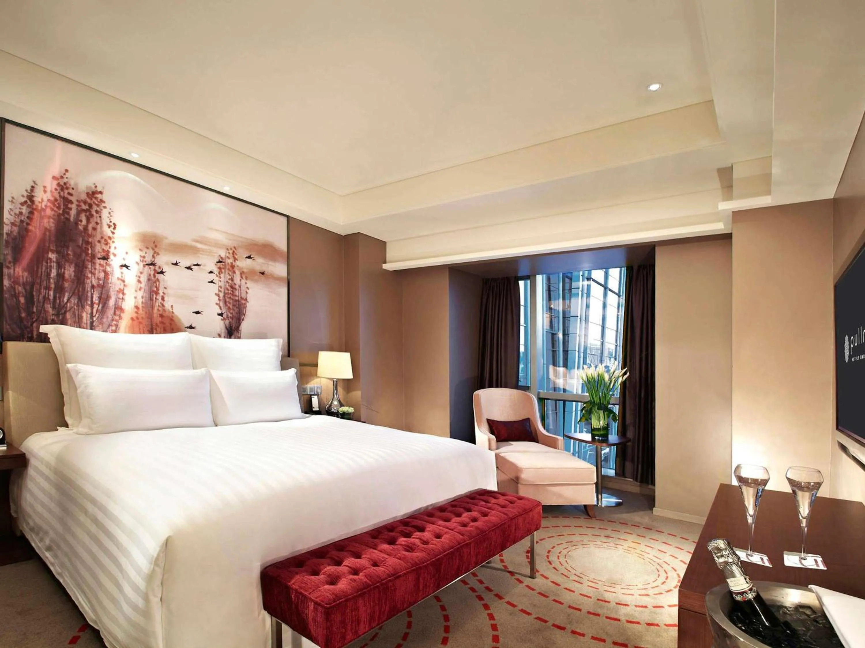 Bedroom, Bed in Pullman Xiamen Powerlong