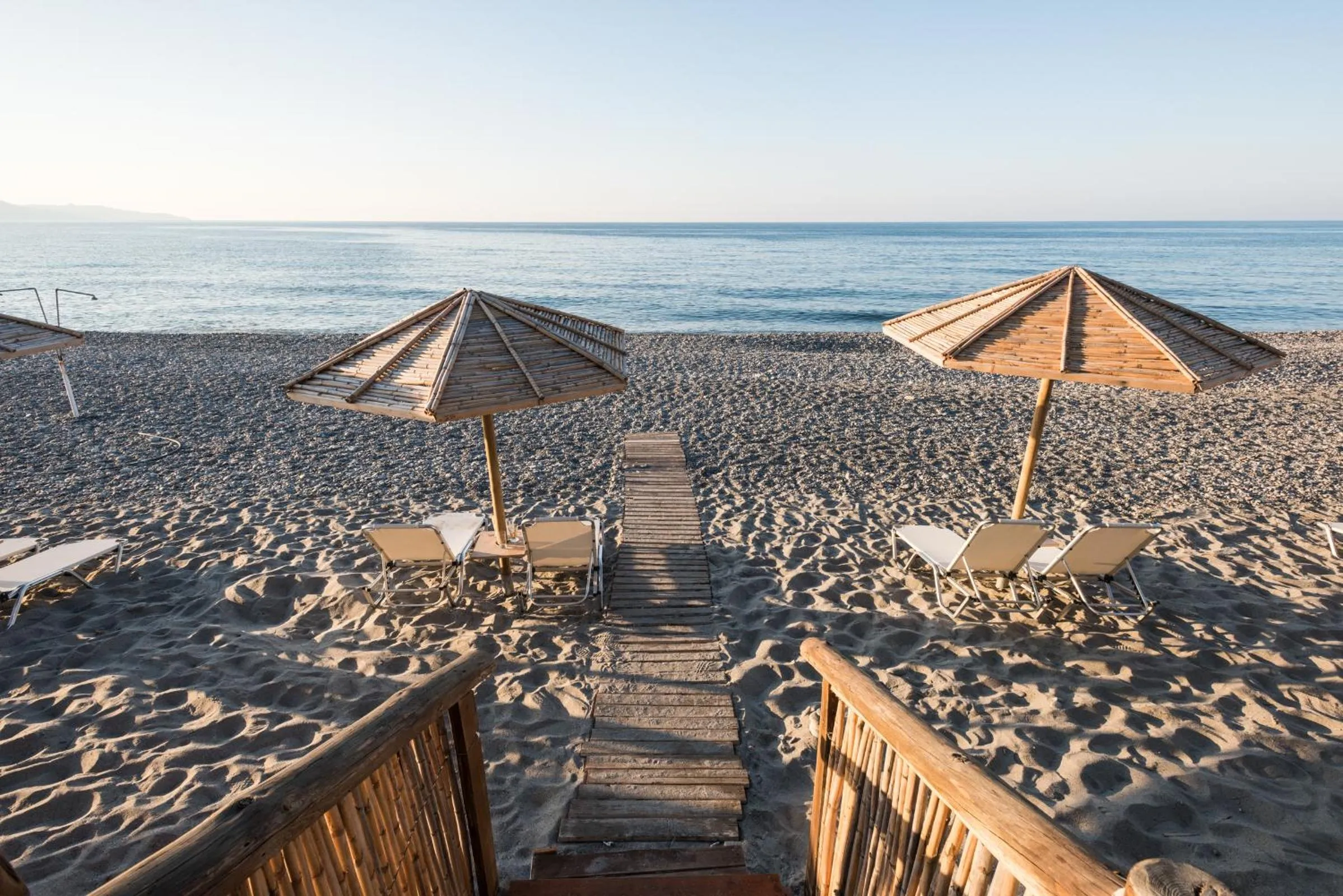 Beach in Mythos Beach Hotel Apartments