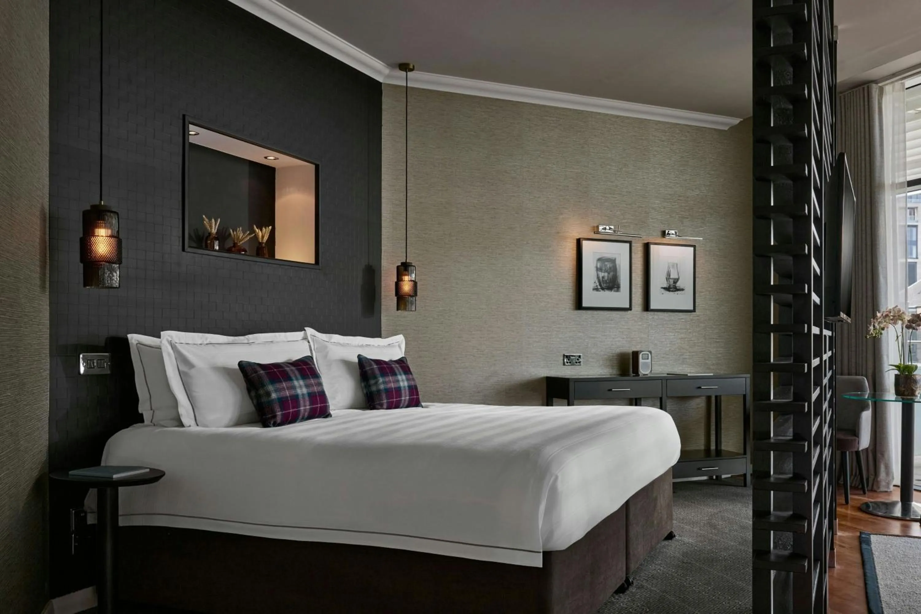 Photo of the whole room, Bed in The Glasshouse, Autograph Collection