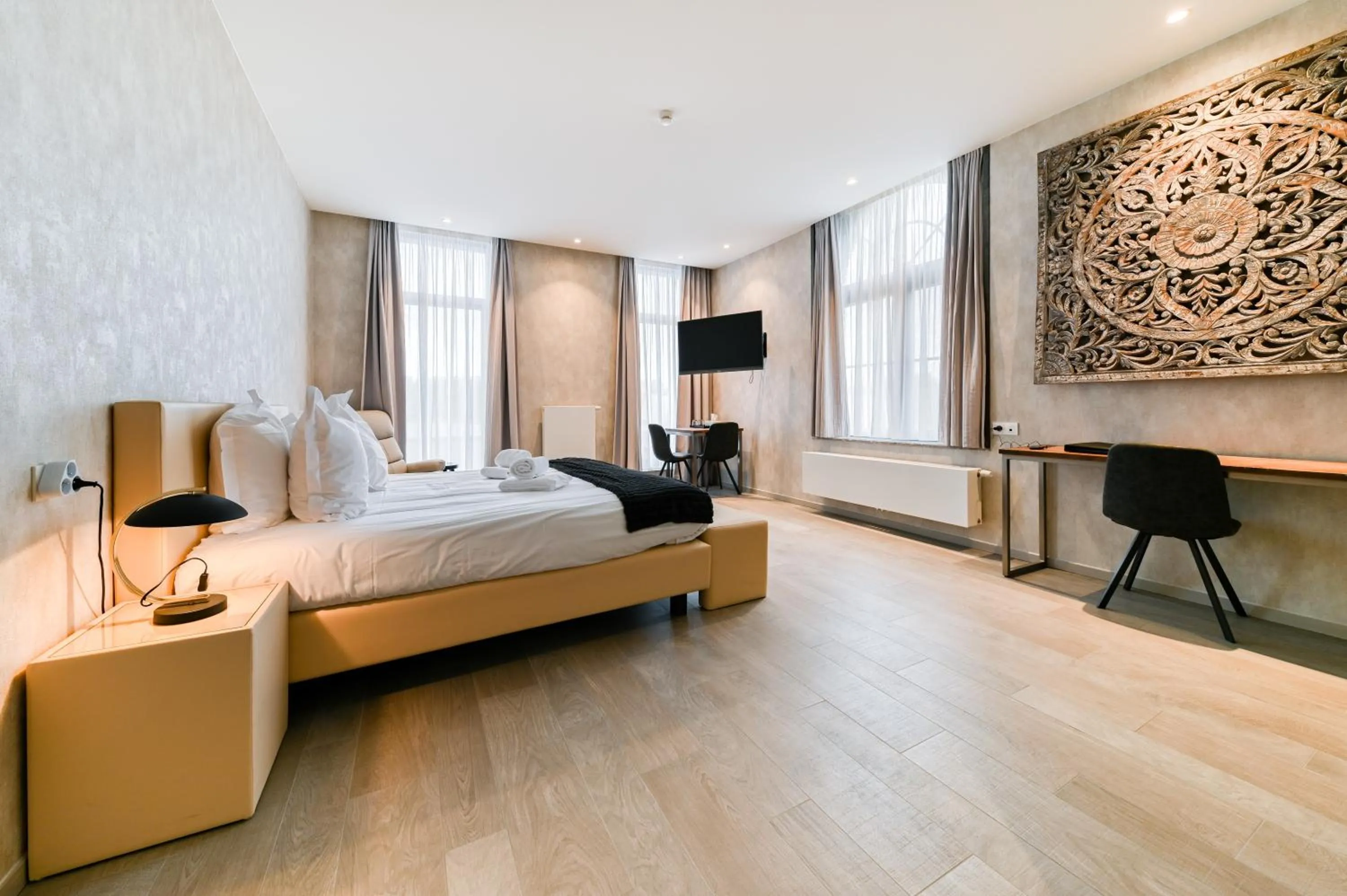 Bedroom, Bed in Hotel Acropolis " Op het sportiefste park van de kust "