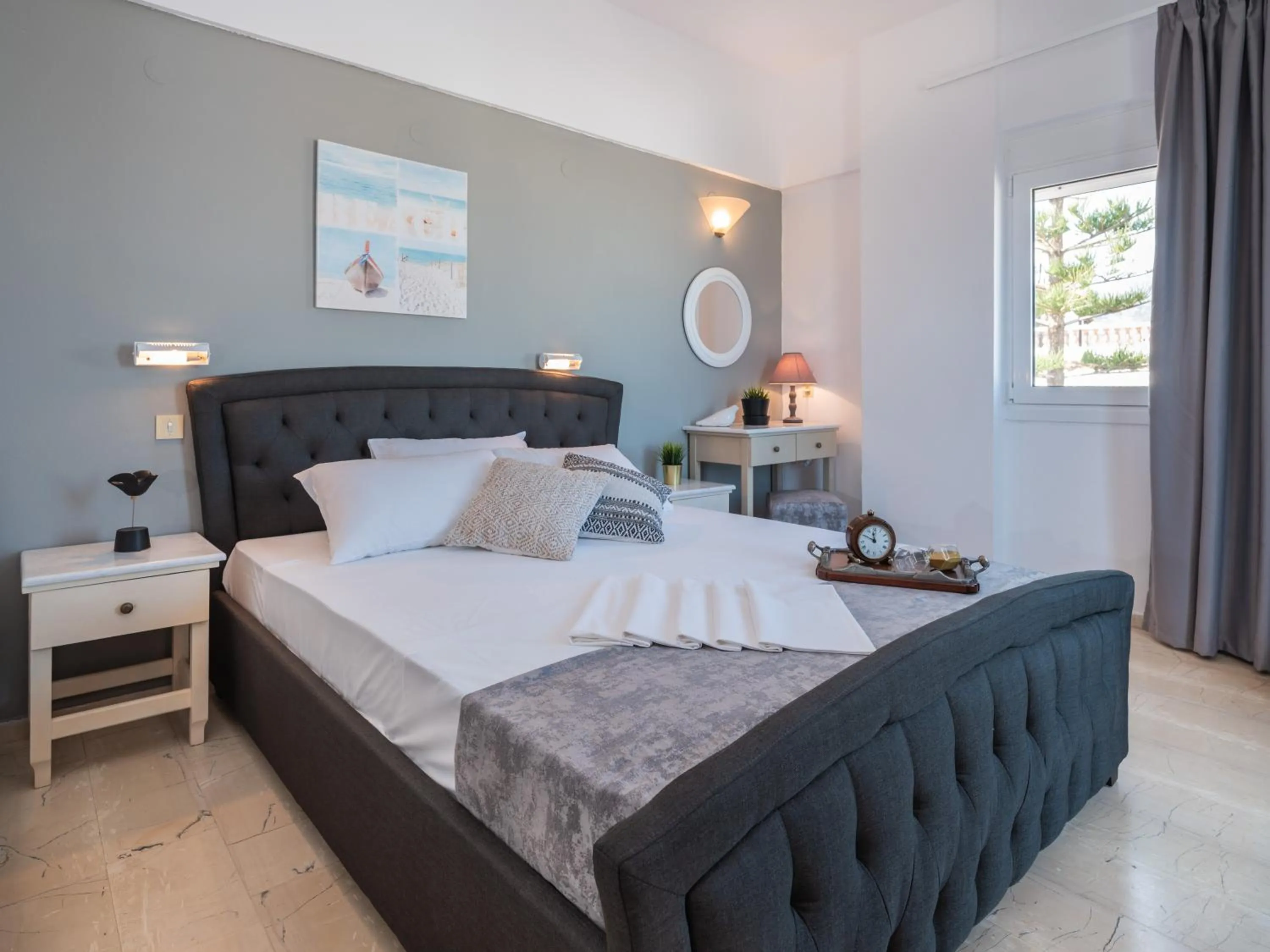 Bed in Pasiphae Hotel