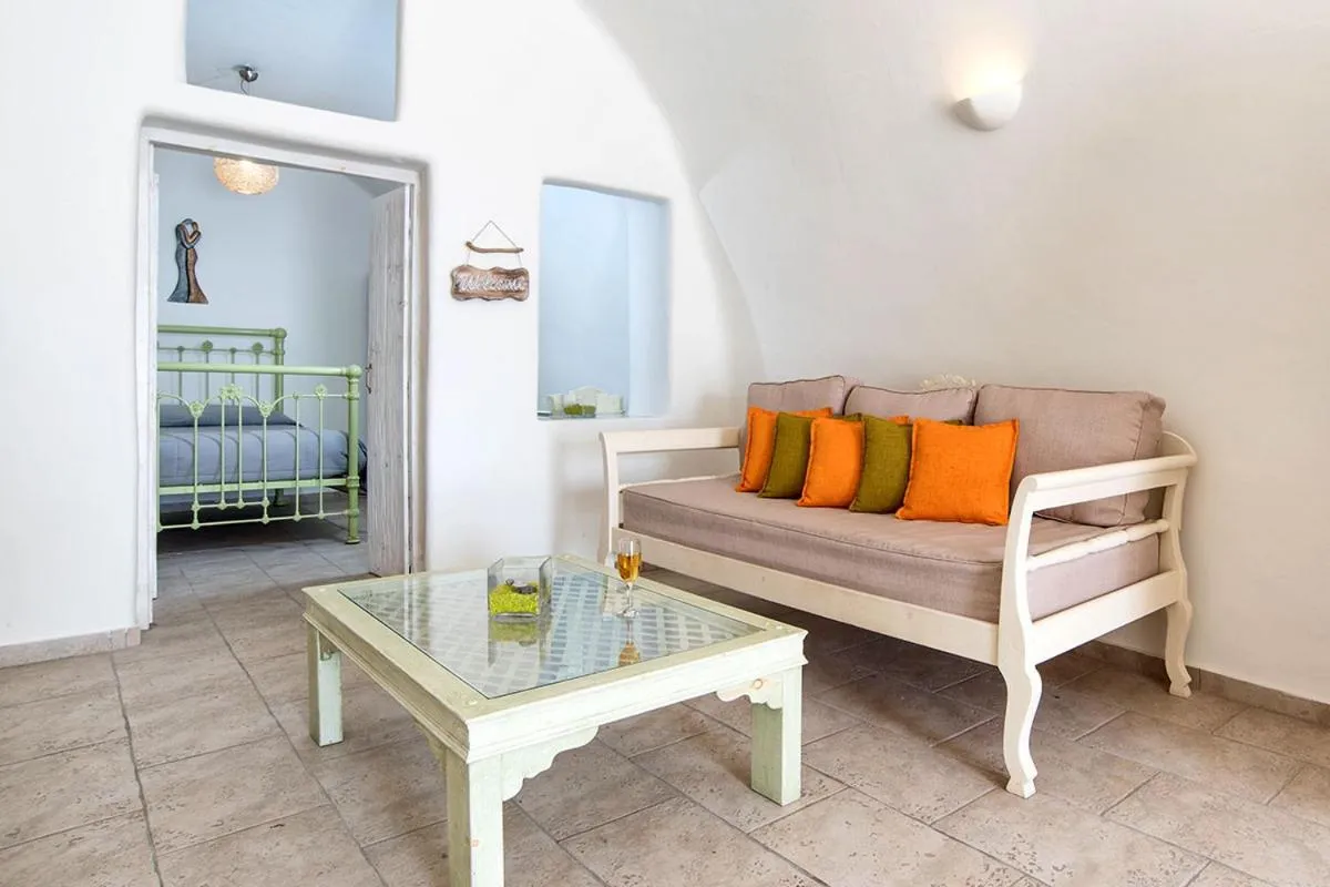 Living room, Bed in Blue Dolphins Apartments