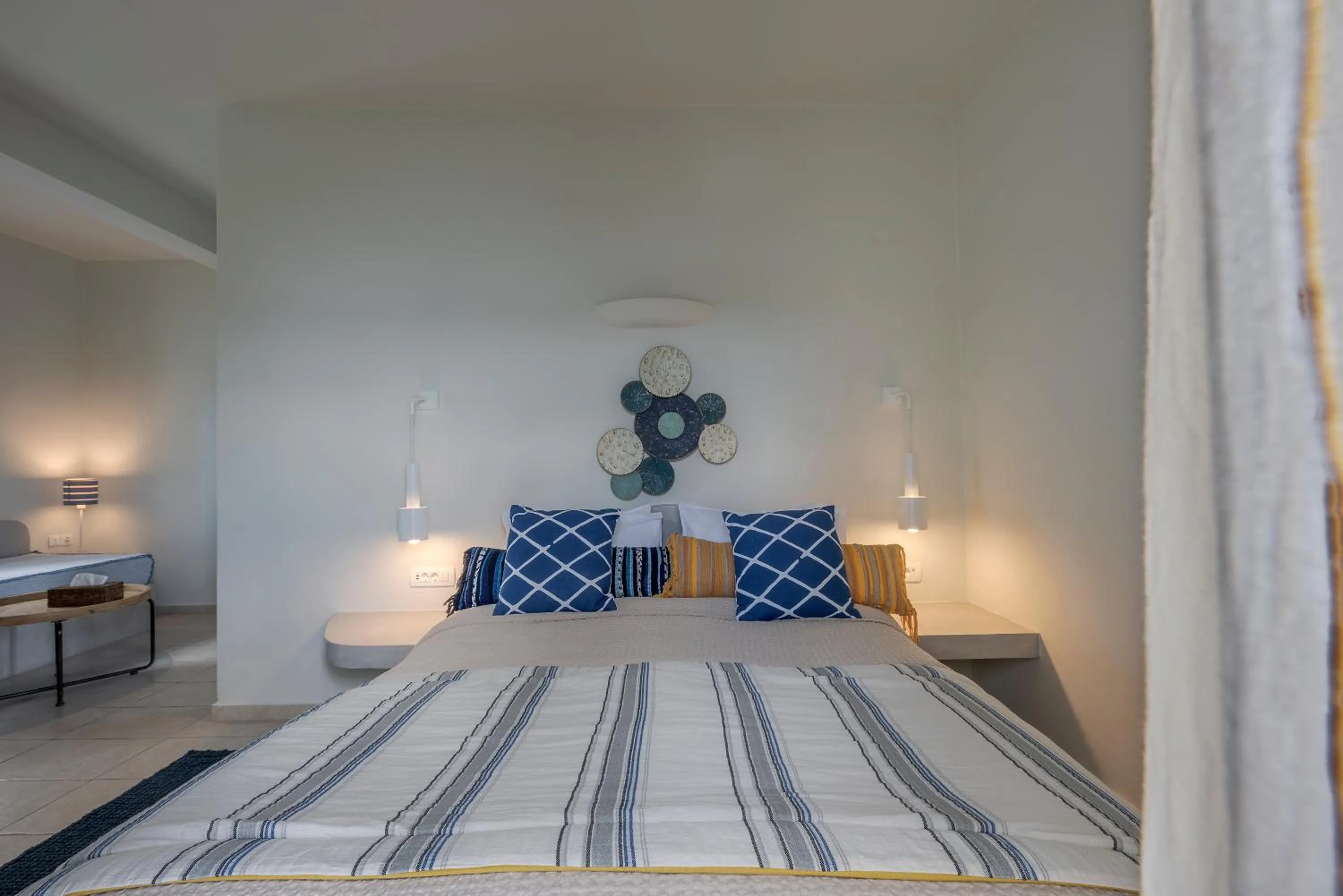 Bed in Blue Dolphins Apartments