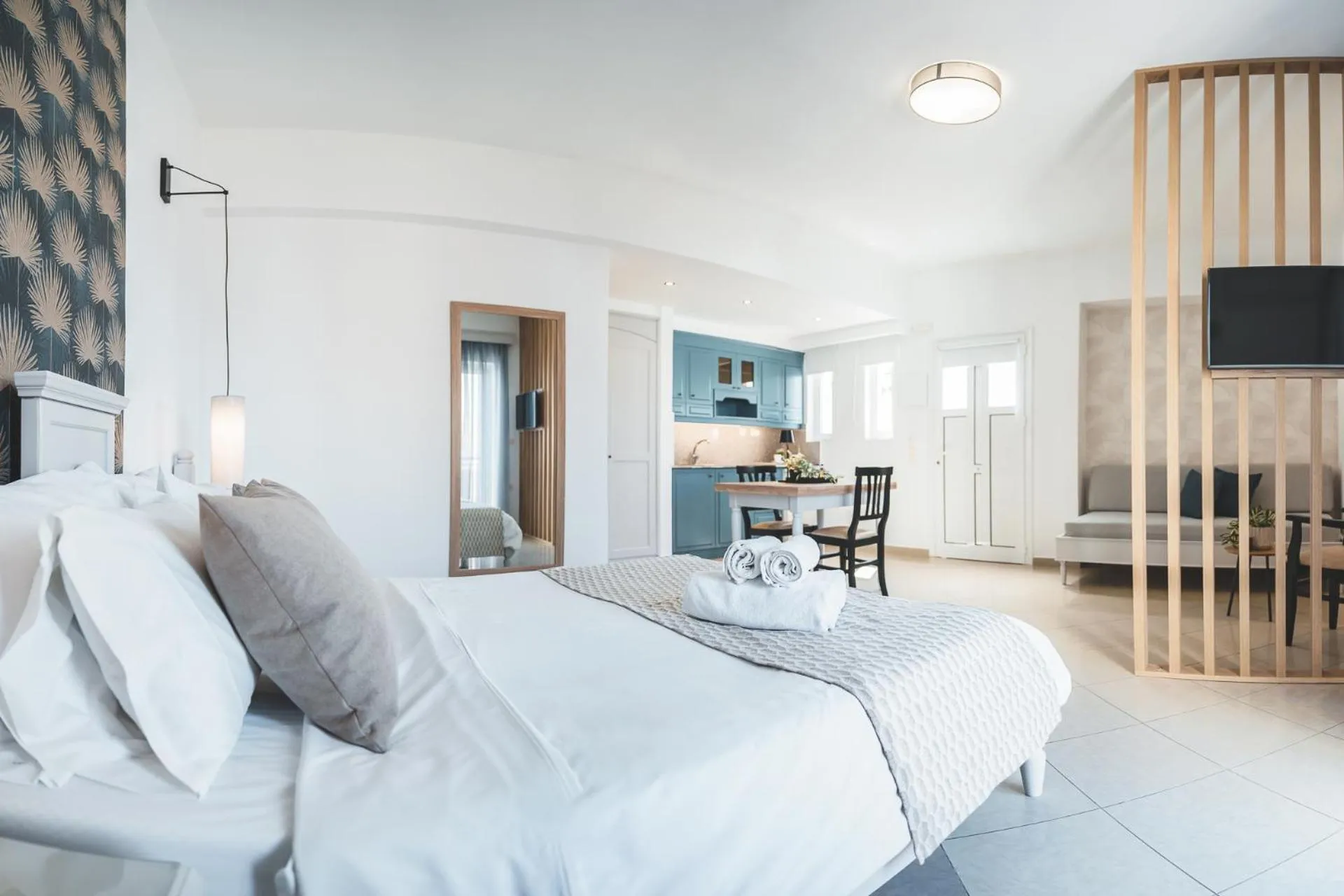 Bed in Zeus Village Resort - Adults Only