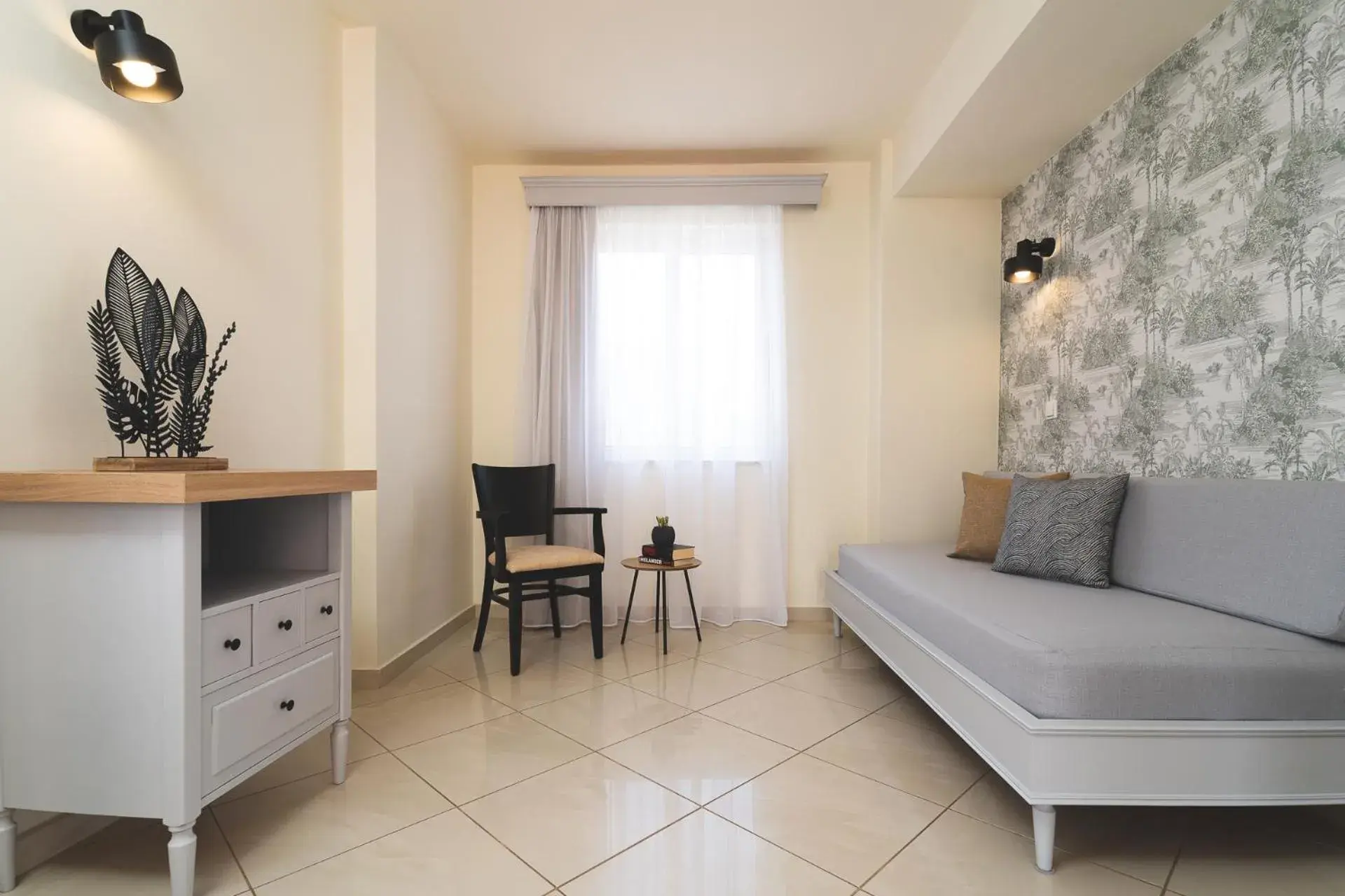 Living room, Bed in Zeus Village Resort - Adults Only Living room, Bed in Zeus Village Resort - Adults Only