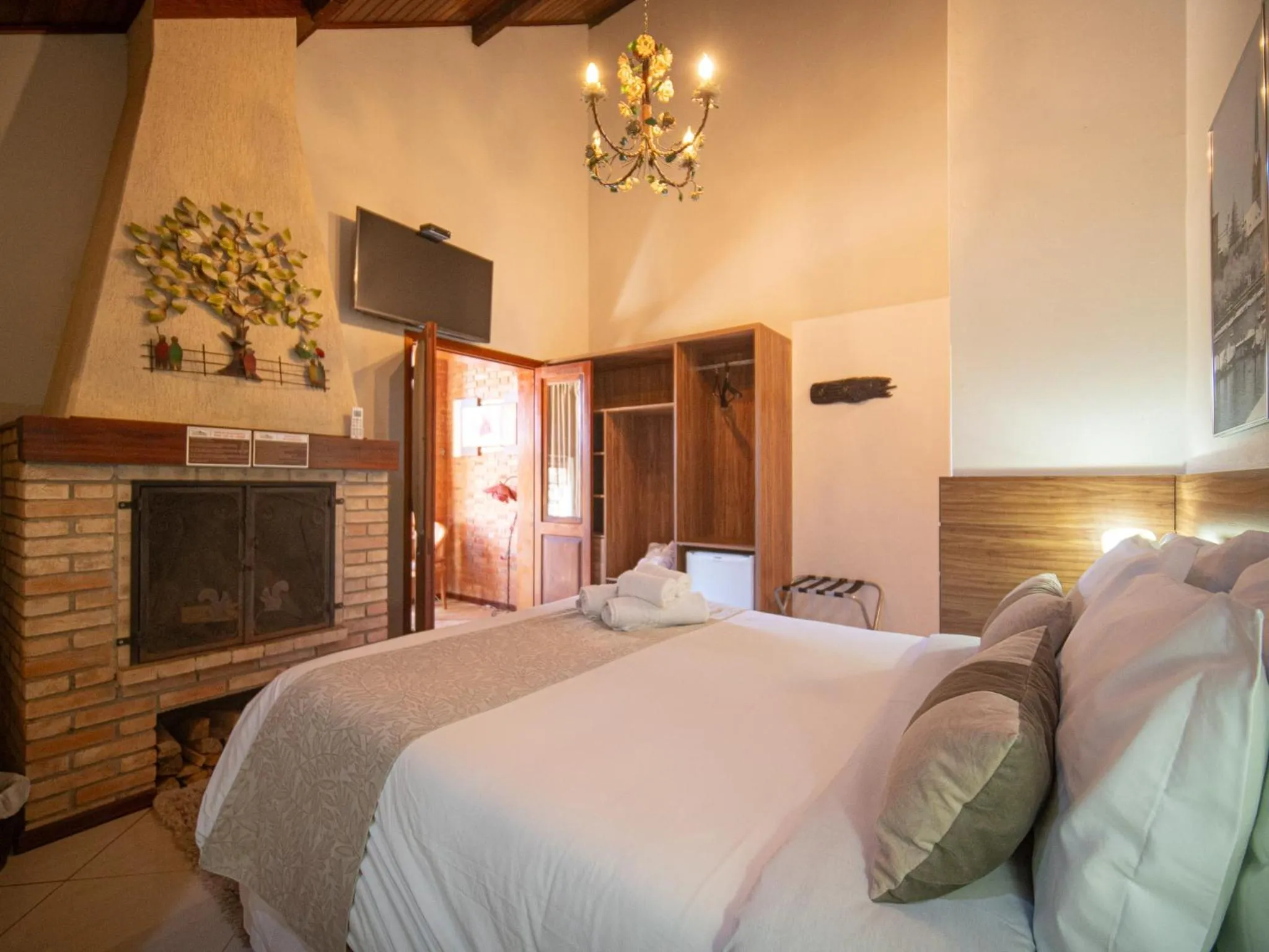 Bed in Pousada Suiça Mineira Centro