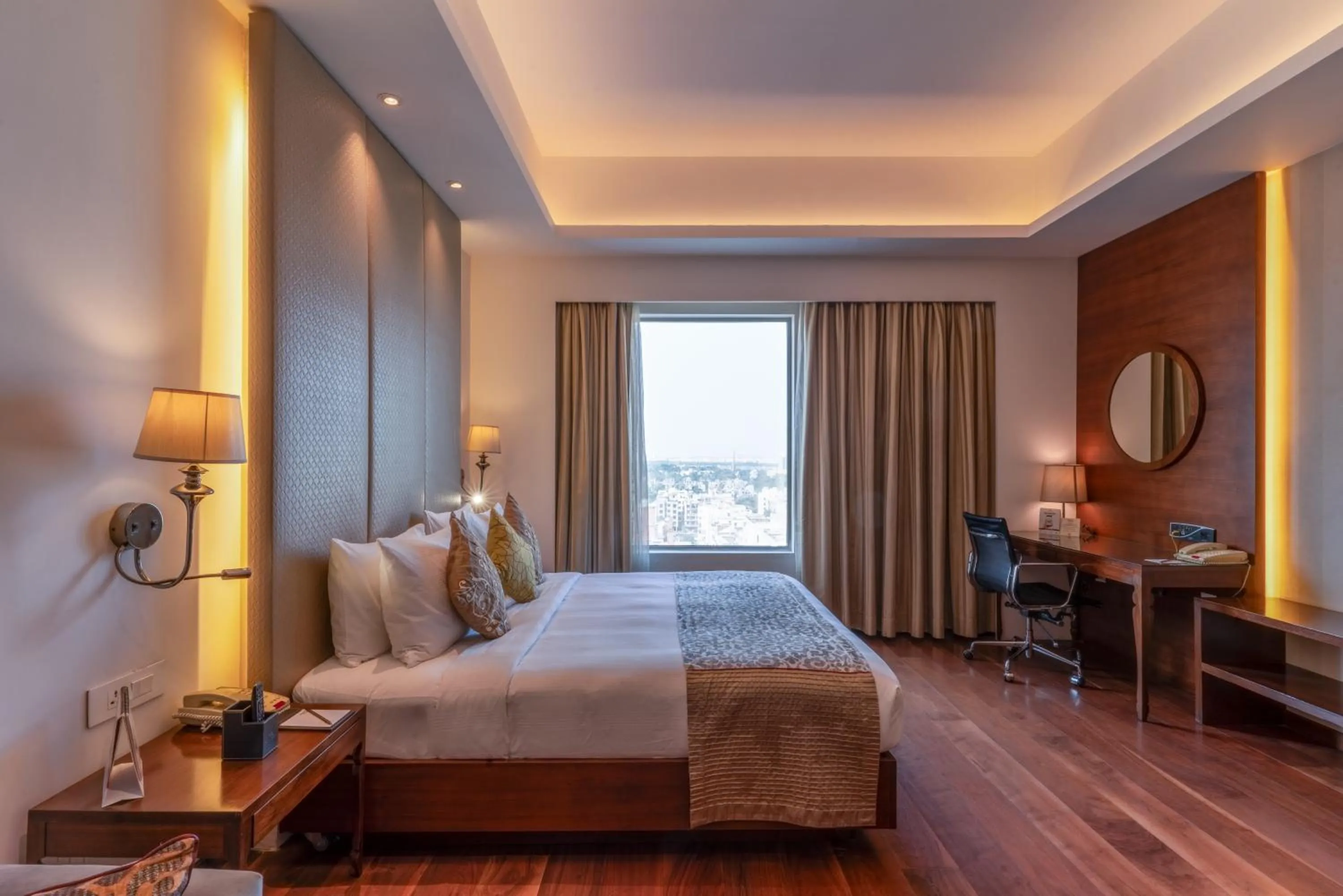 Bed in Pride Plaza Hotel, Kolkata