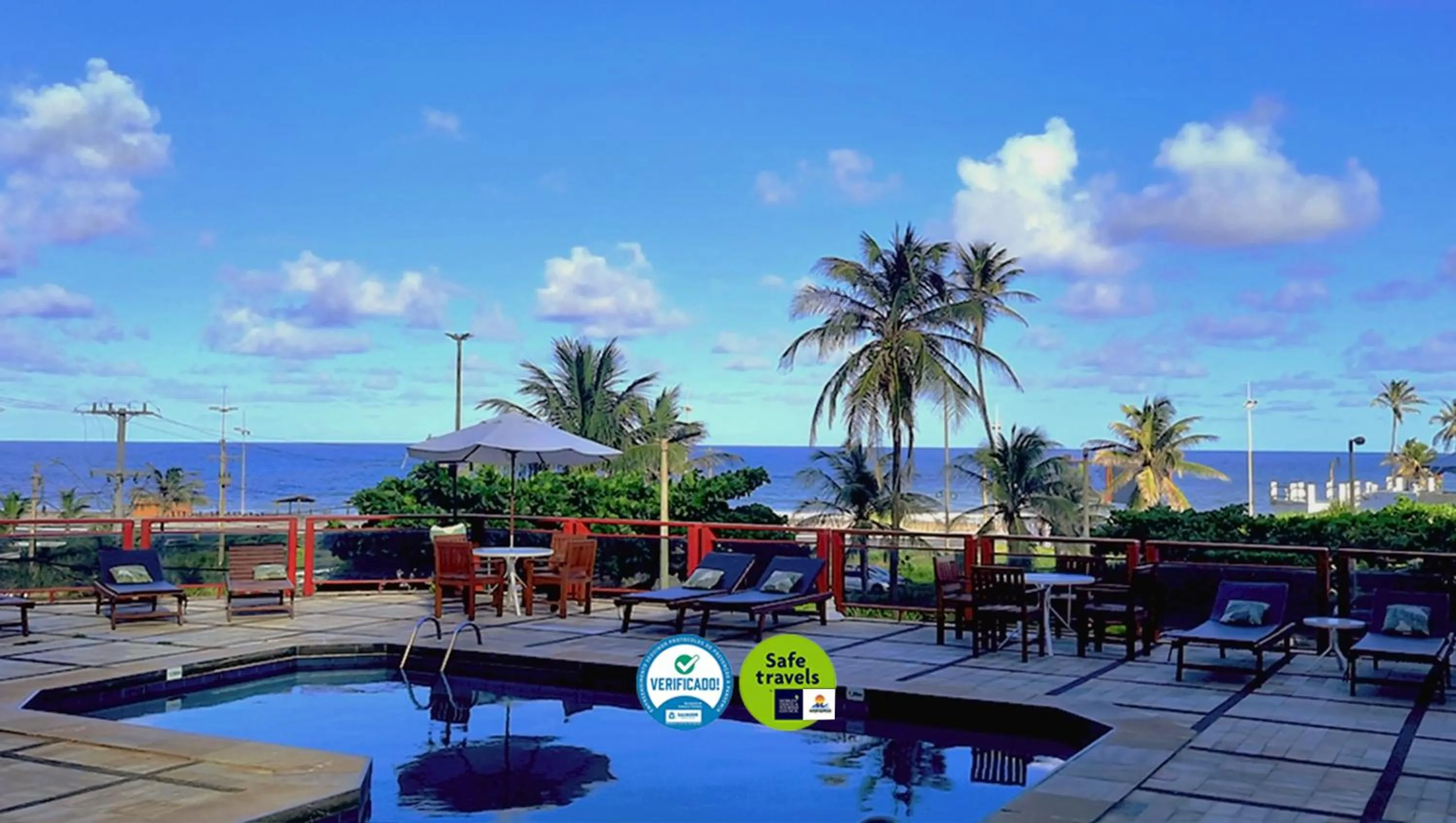 Pool view in Bahiamar Hotel