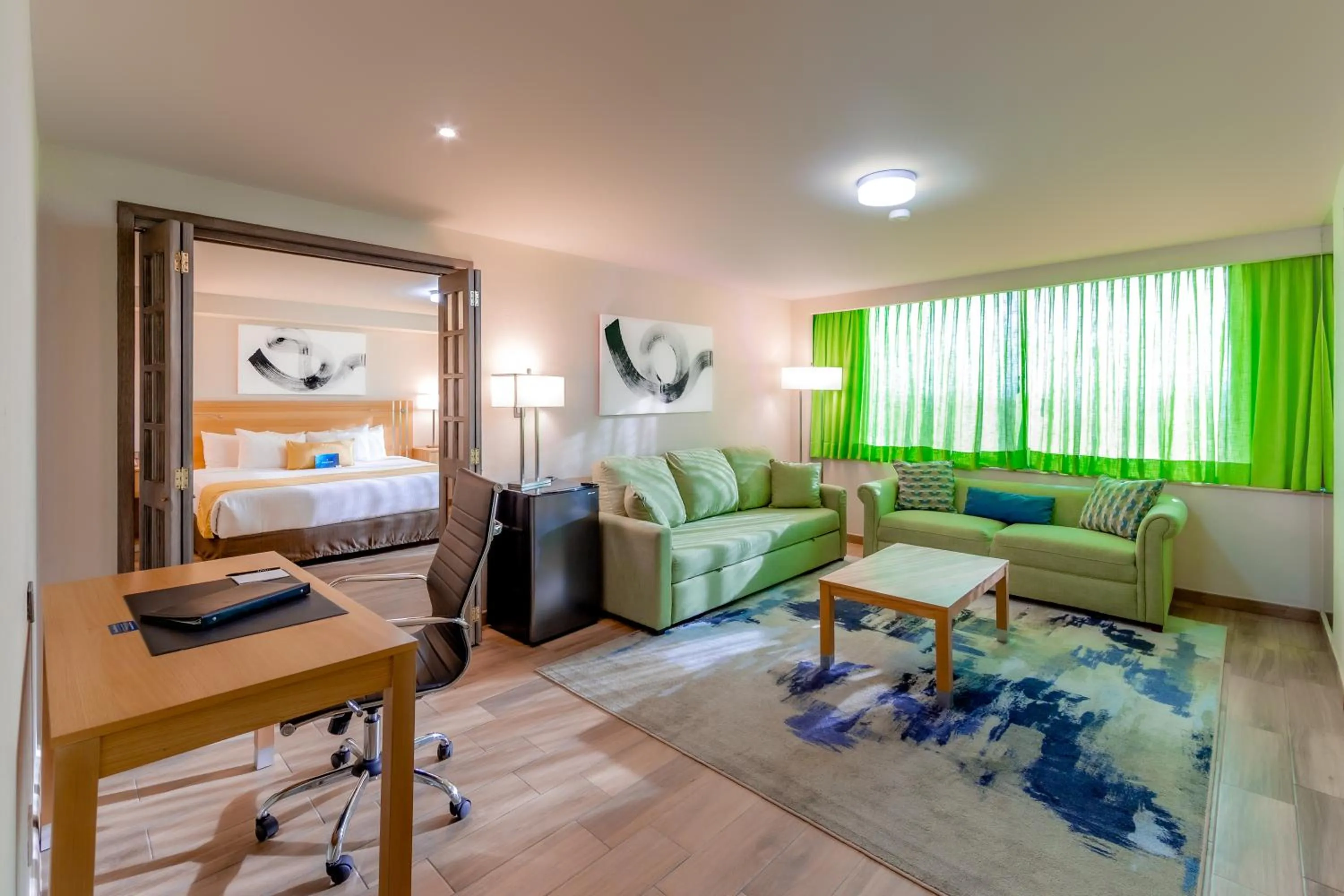 Living room, Bed in La Joya Pachuca