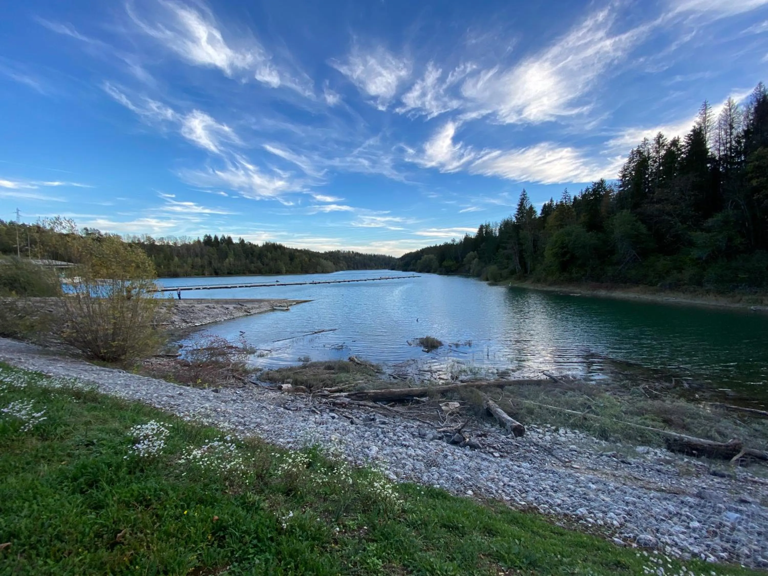 Natural landscape in La grande marmite du lac de Vouglans