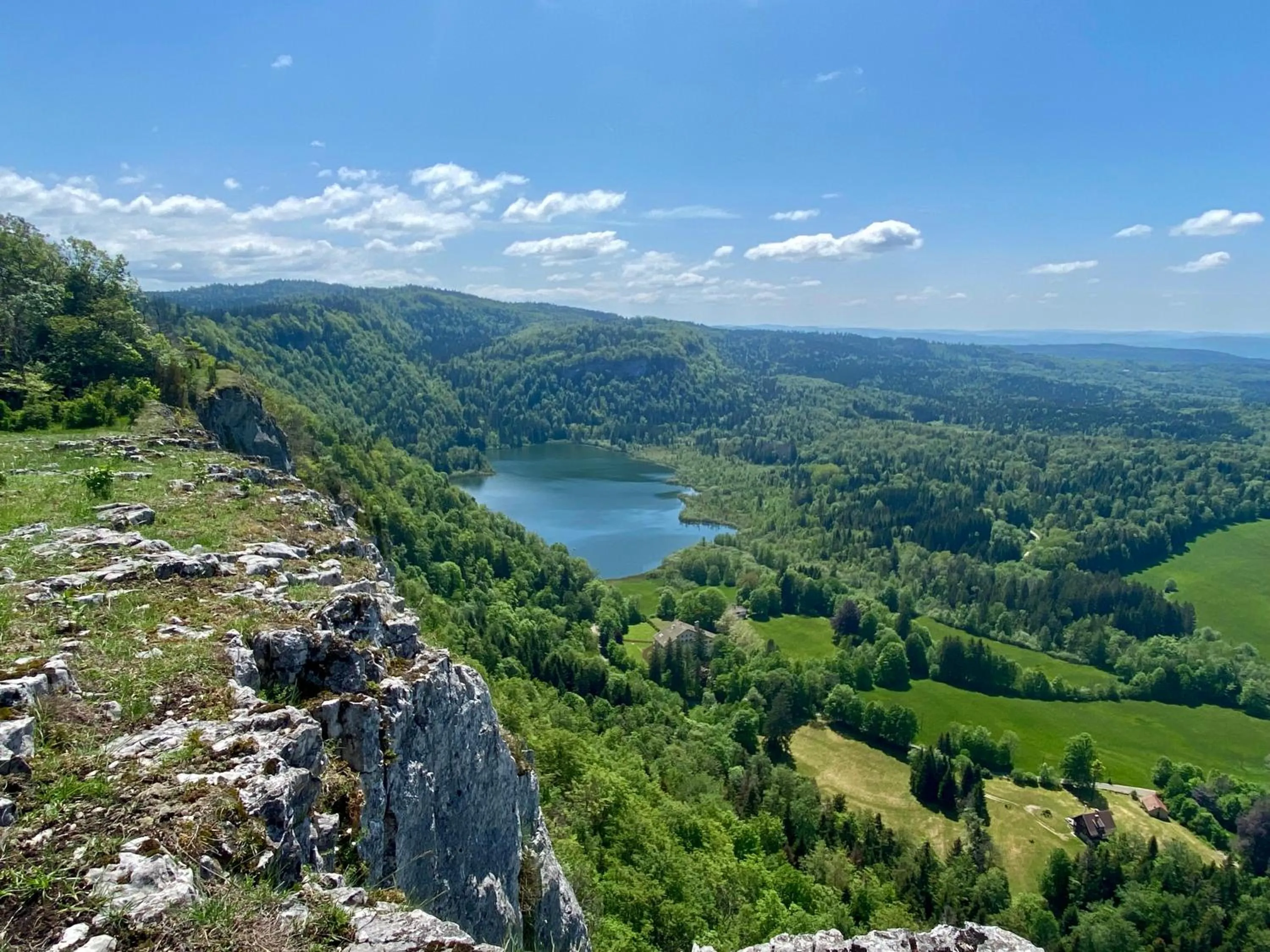 Natural landscape in La grande marmite du lac de Vouglans