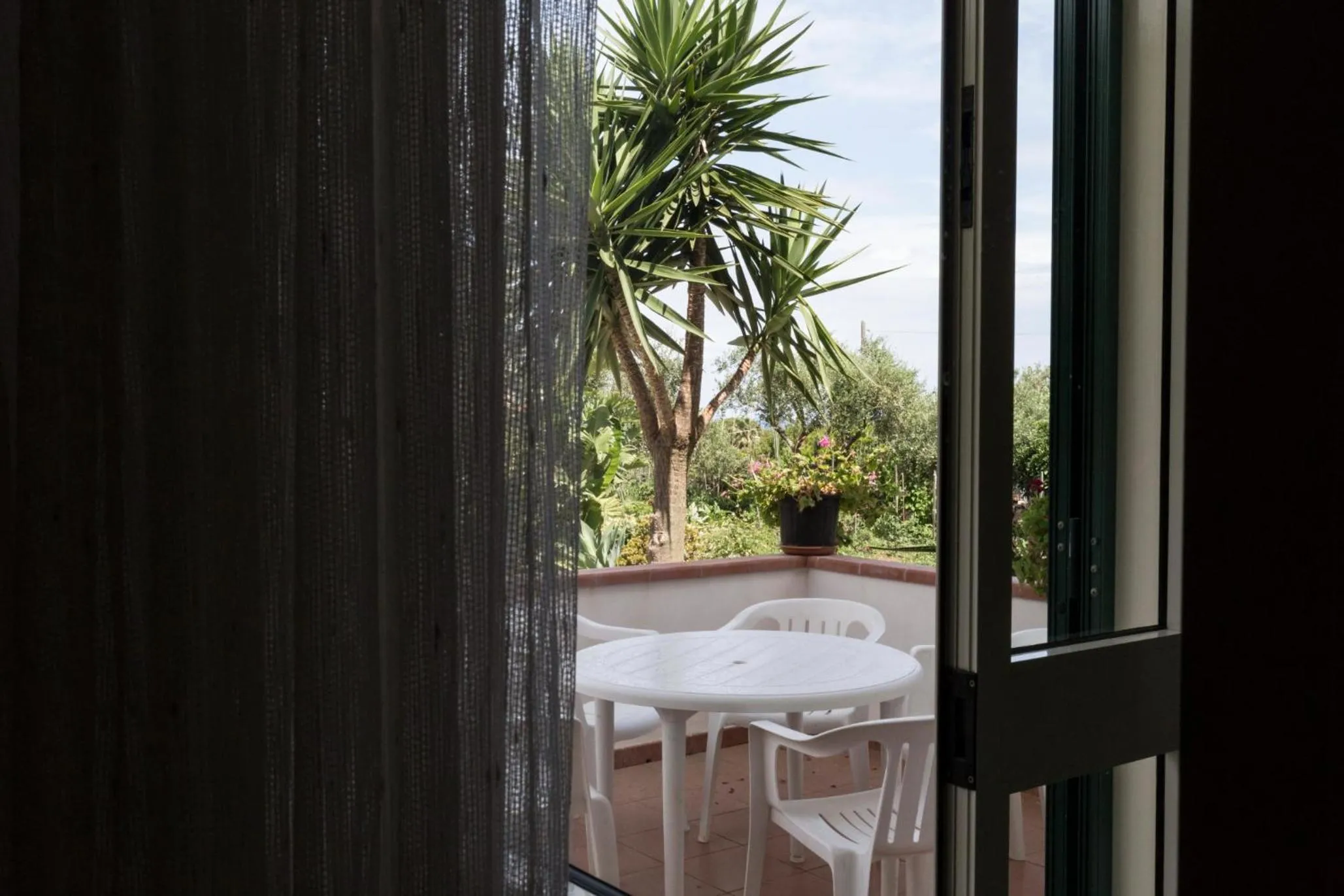 Garden view in Europa rooms and restaurant