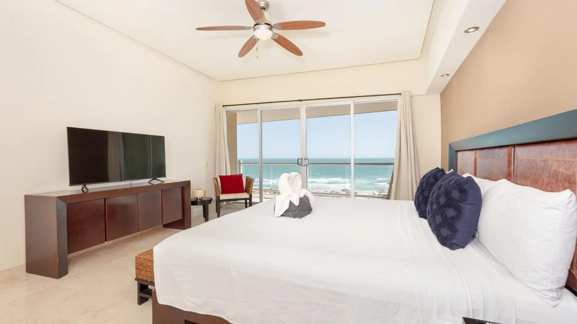 Bedroom, Bed in Encanto Living Two Bedroom Unit by Kivoya