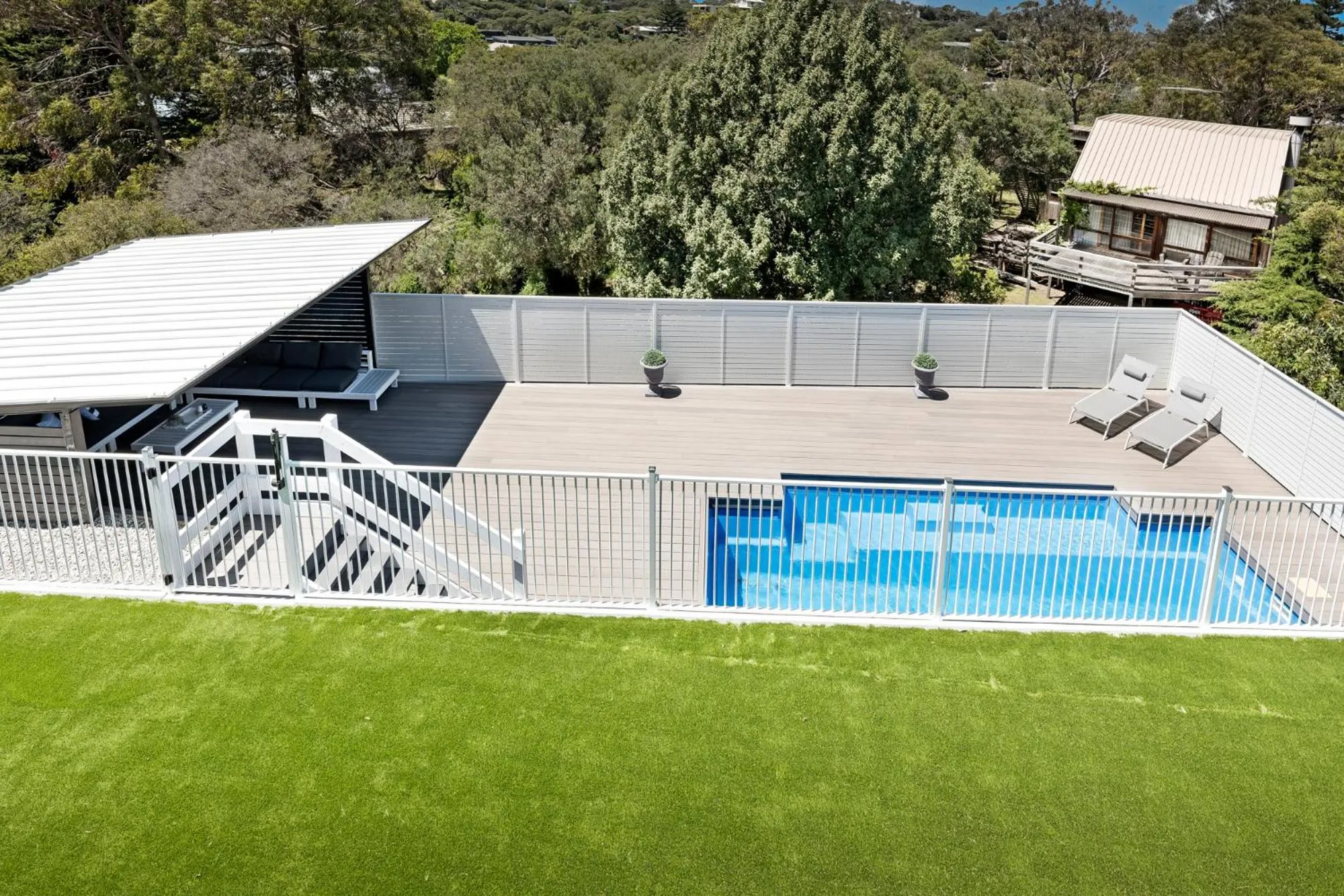 Pool view in Peninsula Retreat