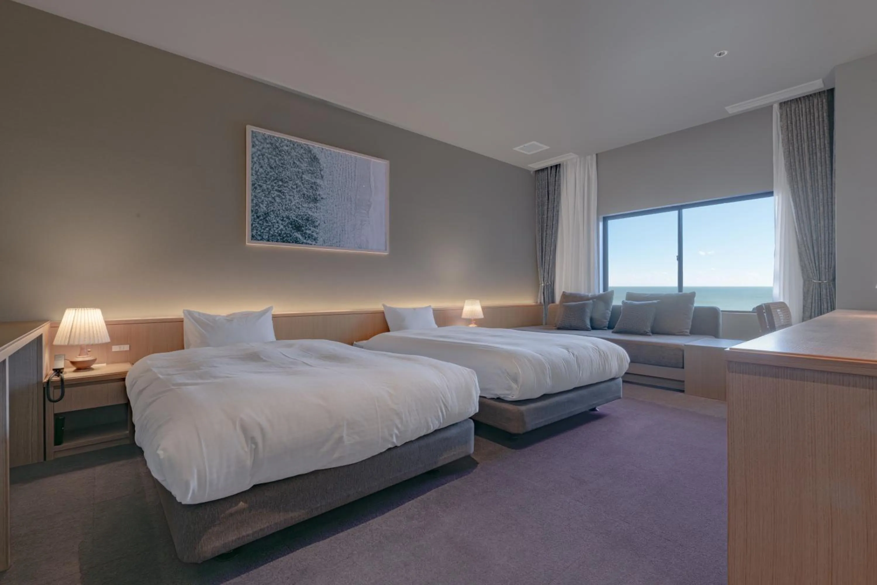 Bed in Oarai Park Hotel