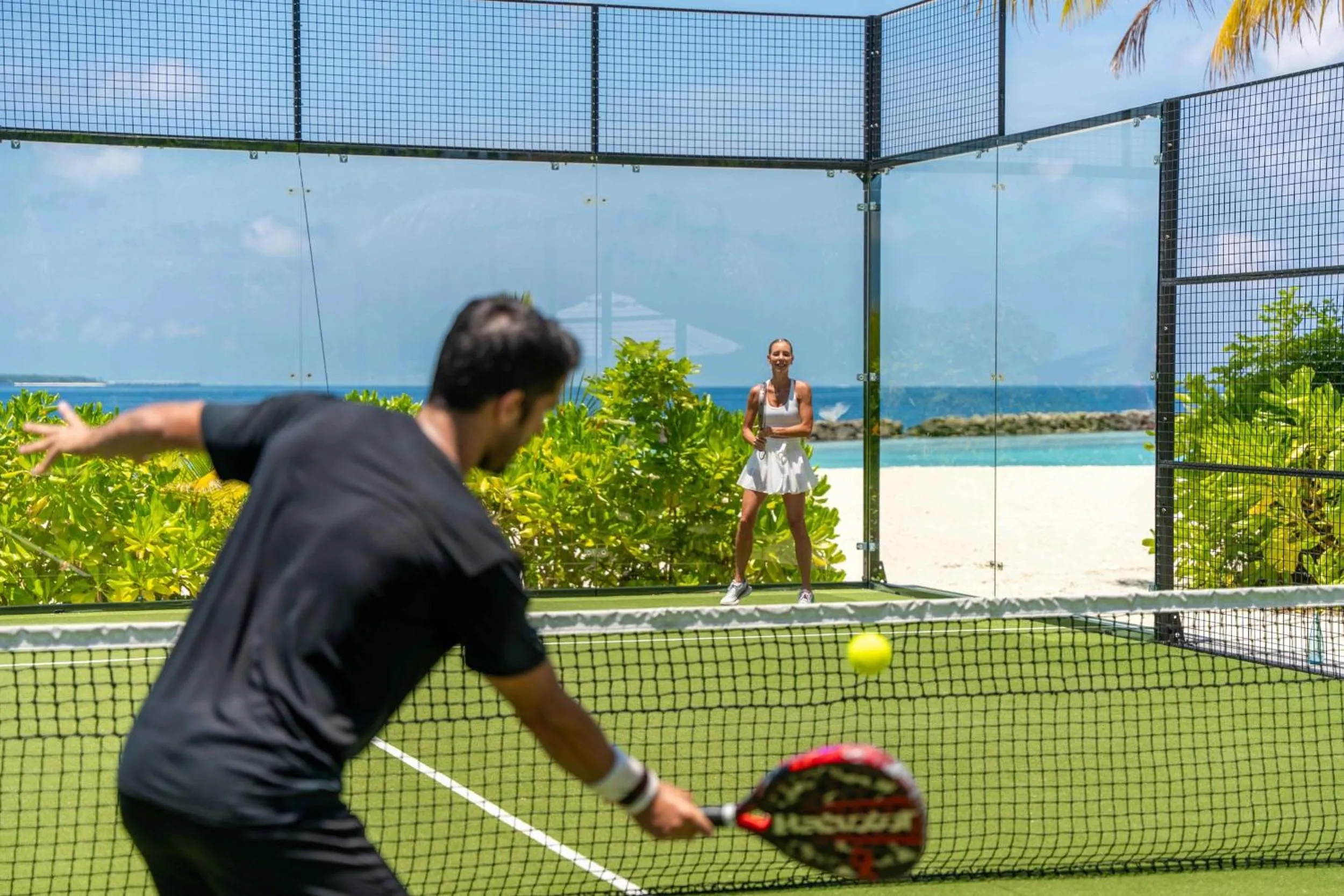 Tennis court in The Nautilus Maldives