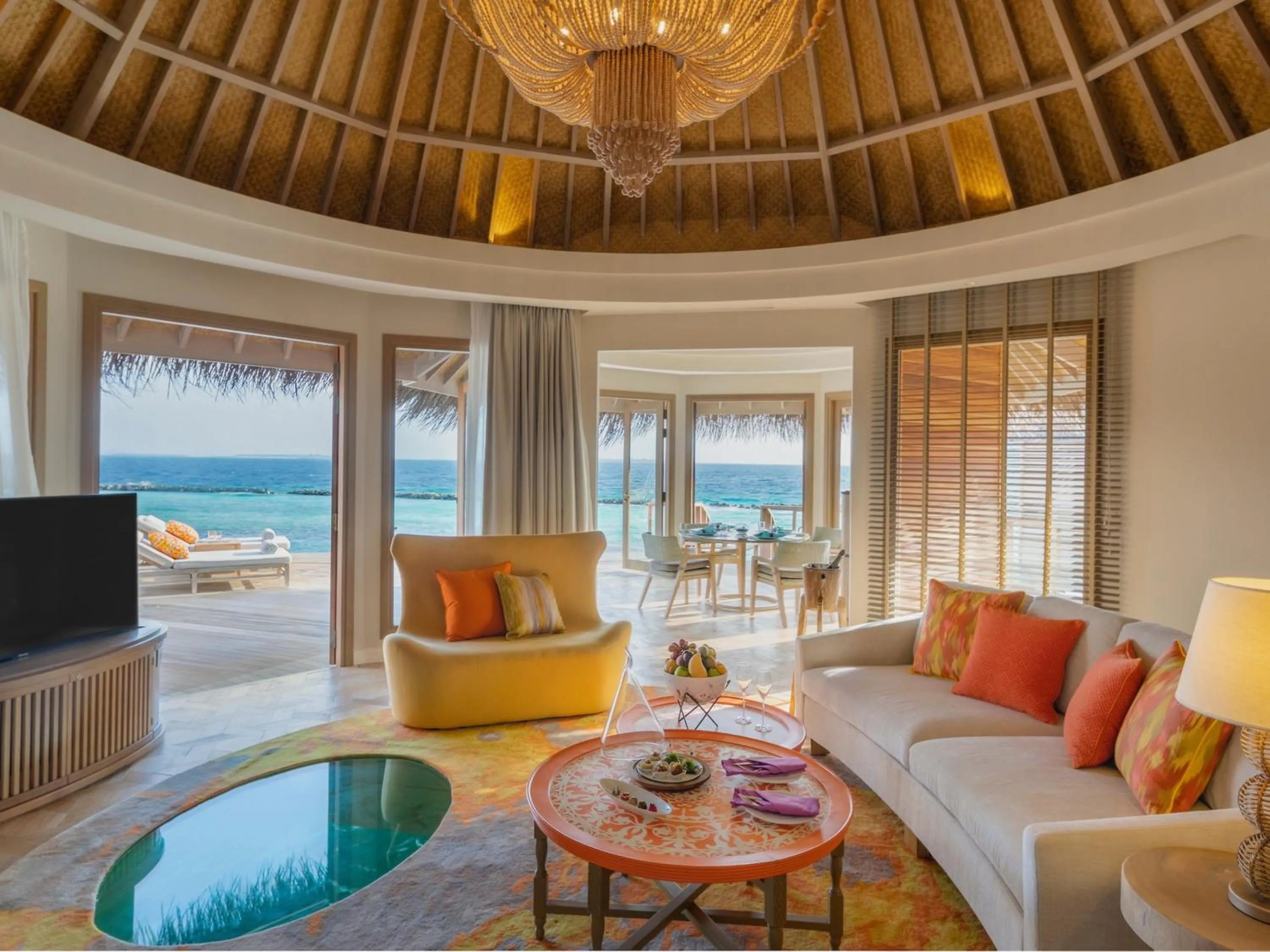 Living room in The Nautilus Maldives