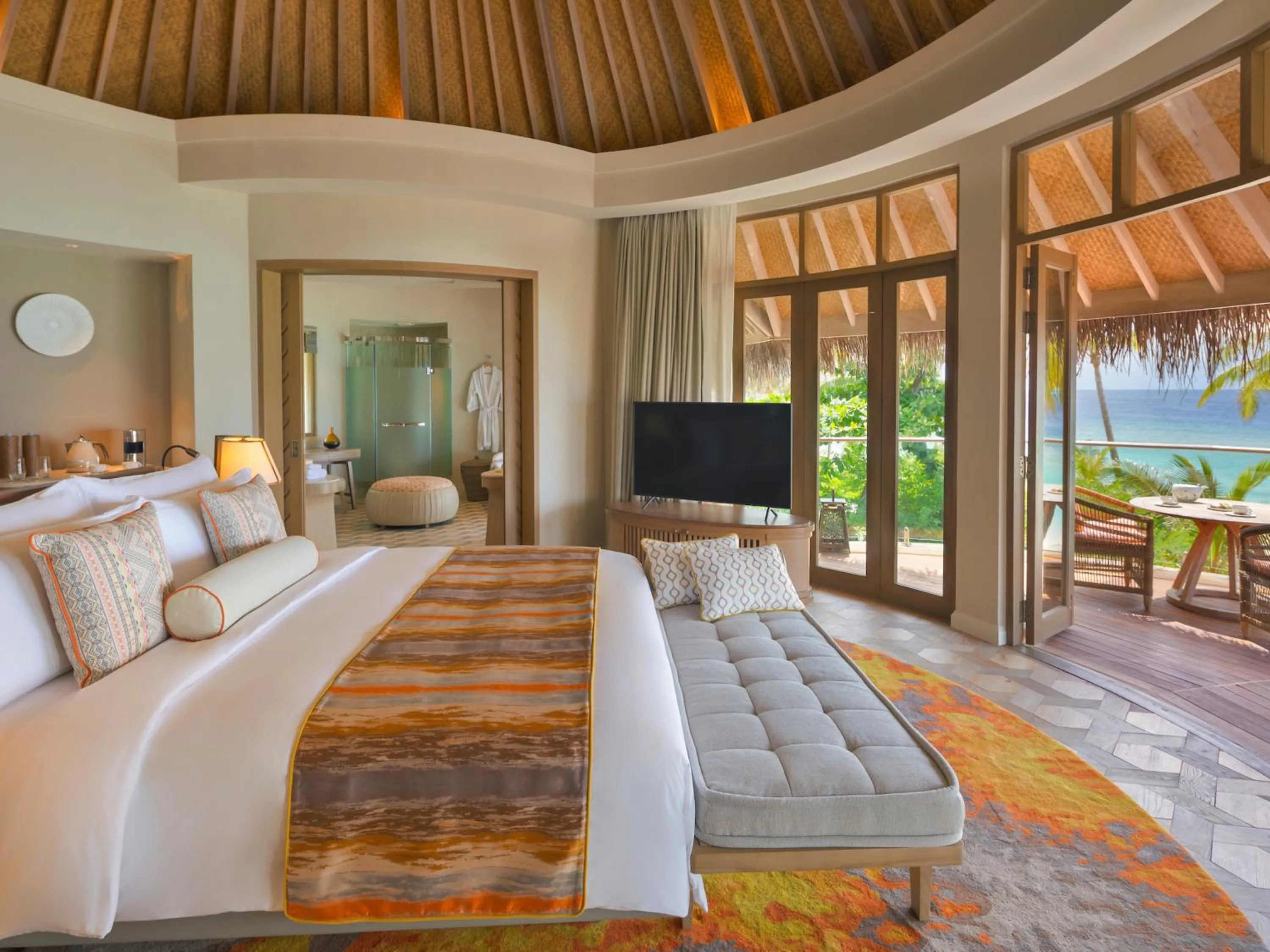 Bed in The Nautilus Maldives