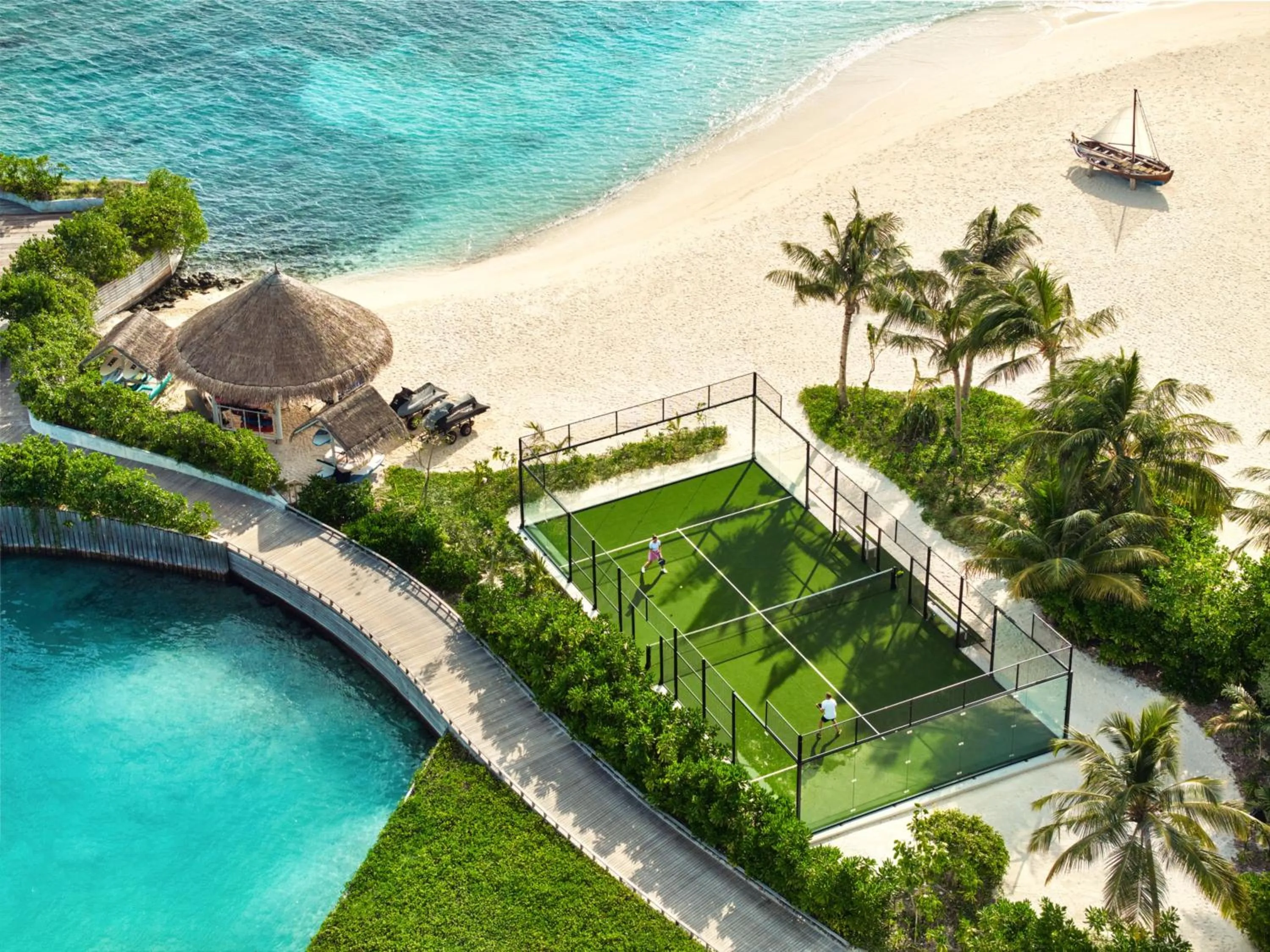 Tennis court in The Nautilus Maldives