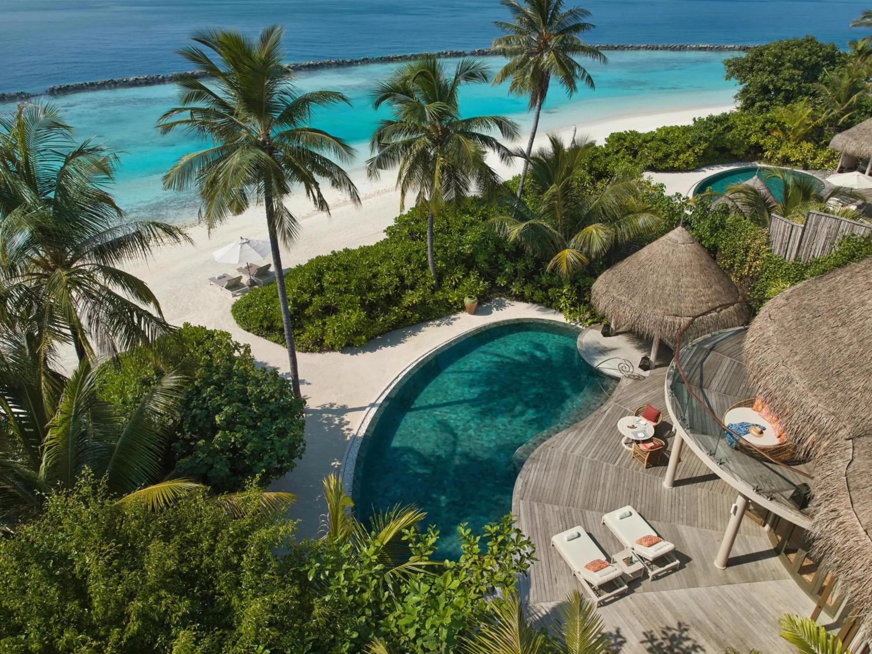 Bird's eye view in The Nautilus Maldives