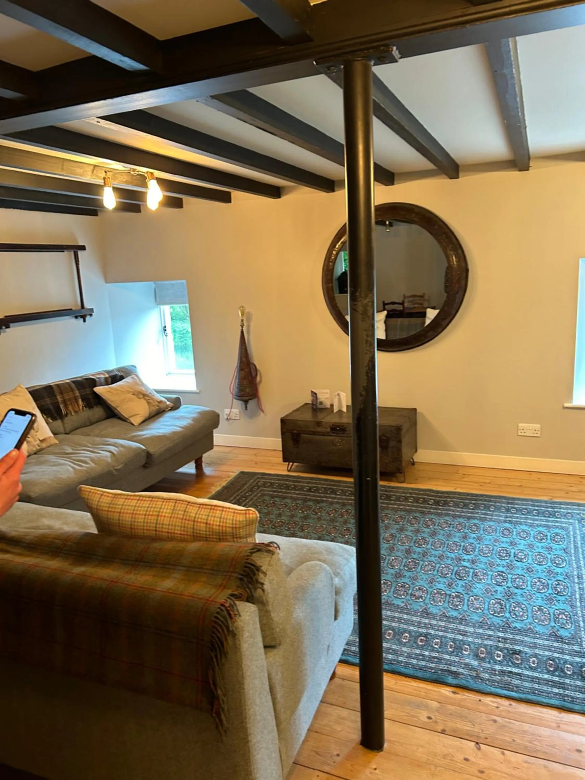 Seating area, Bed in Forss House