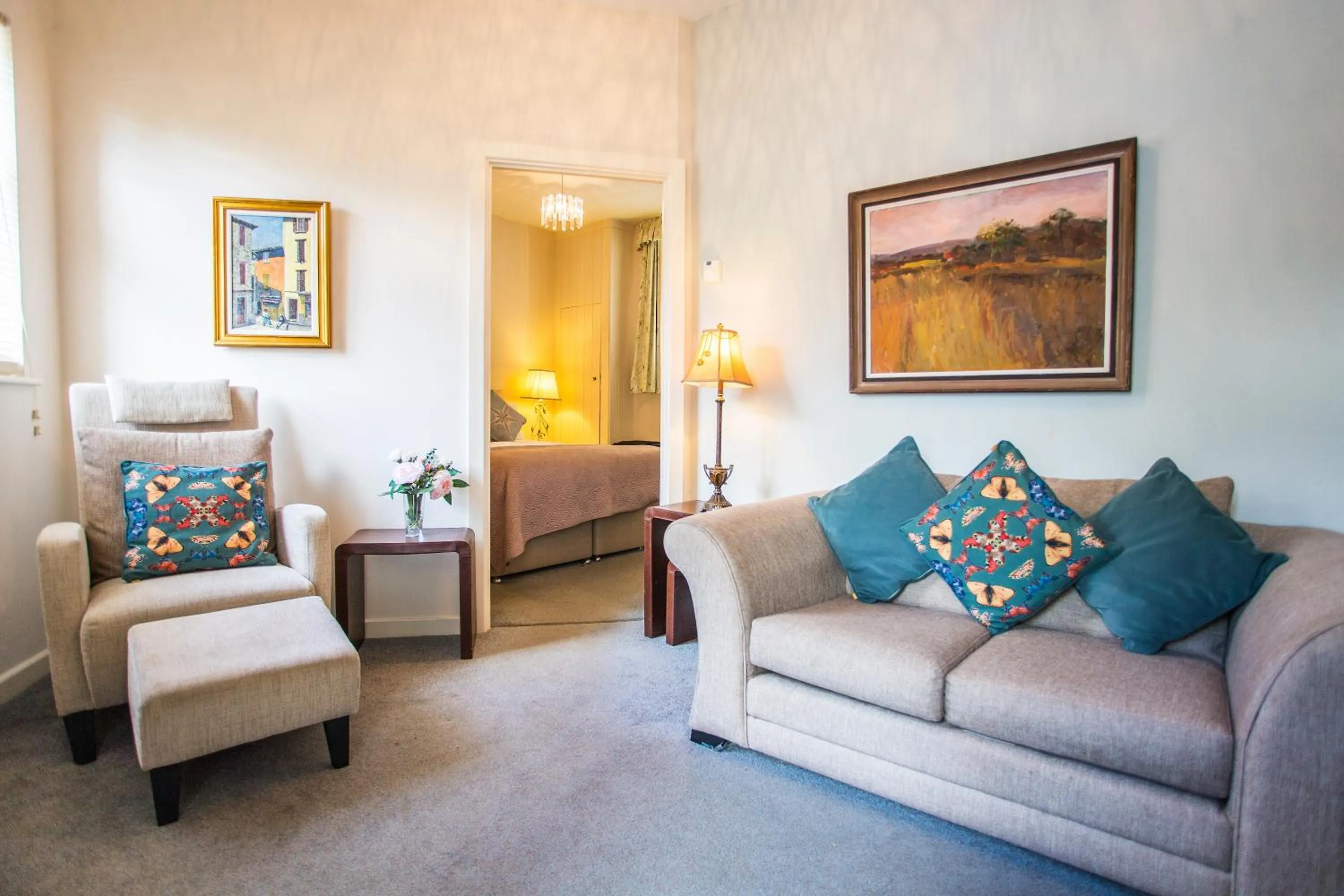 Seating area in Diglis House Hotel