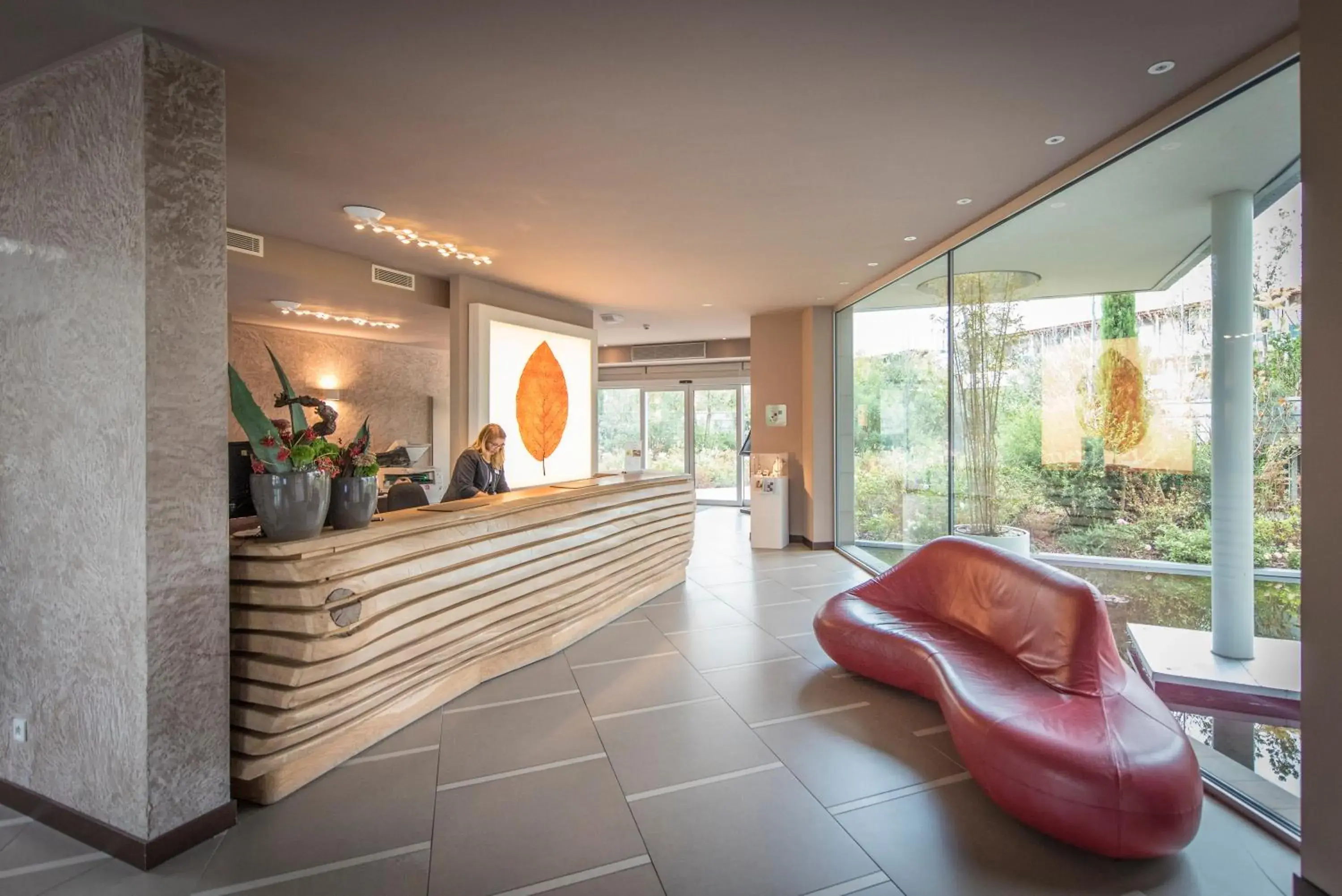 Lobby or reception in Aqualux Hotel Spa Suite & Terme Lobby or reception in Aqualux Hotel Spa Suite & Terme