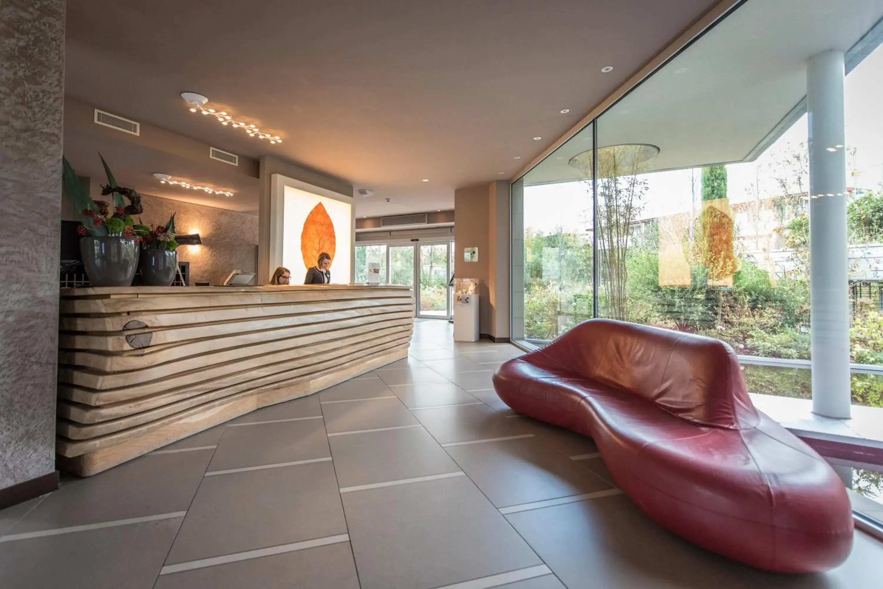 Lobby or reception in Aqualux Hotel Spa Suite & Terme Lobby or reception in Aqualux Hotel Spa Suite & Terme