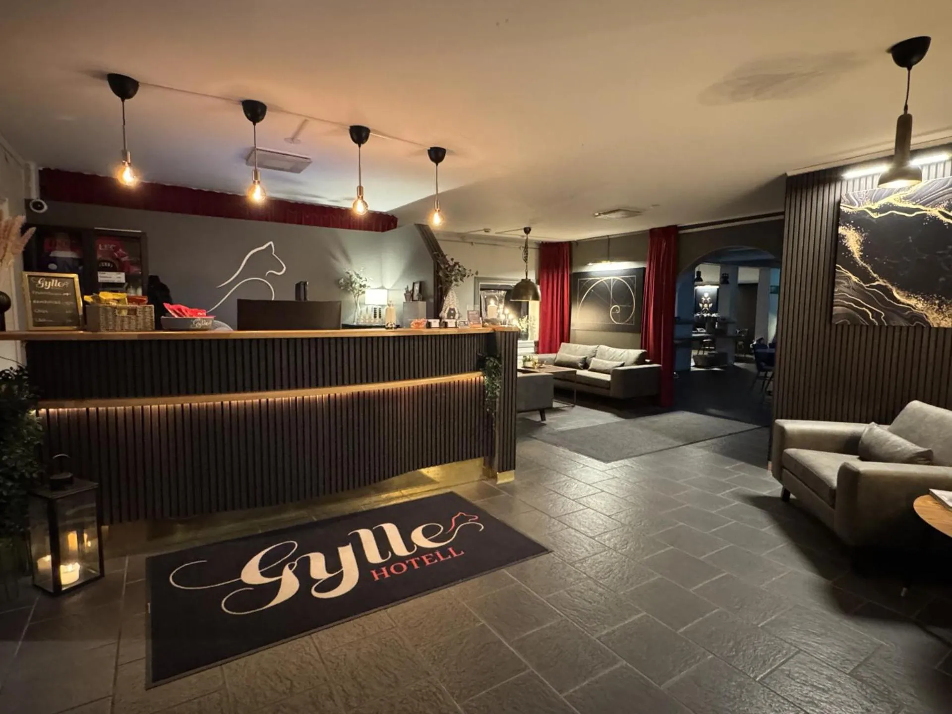 Lobby or reception in Gylle Hotell & Restaurang Brödernas