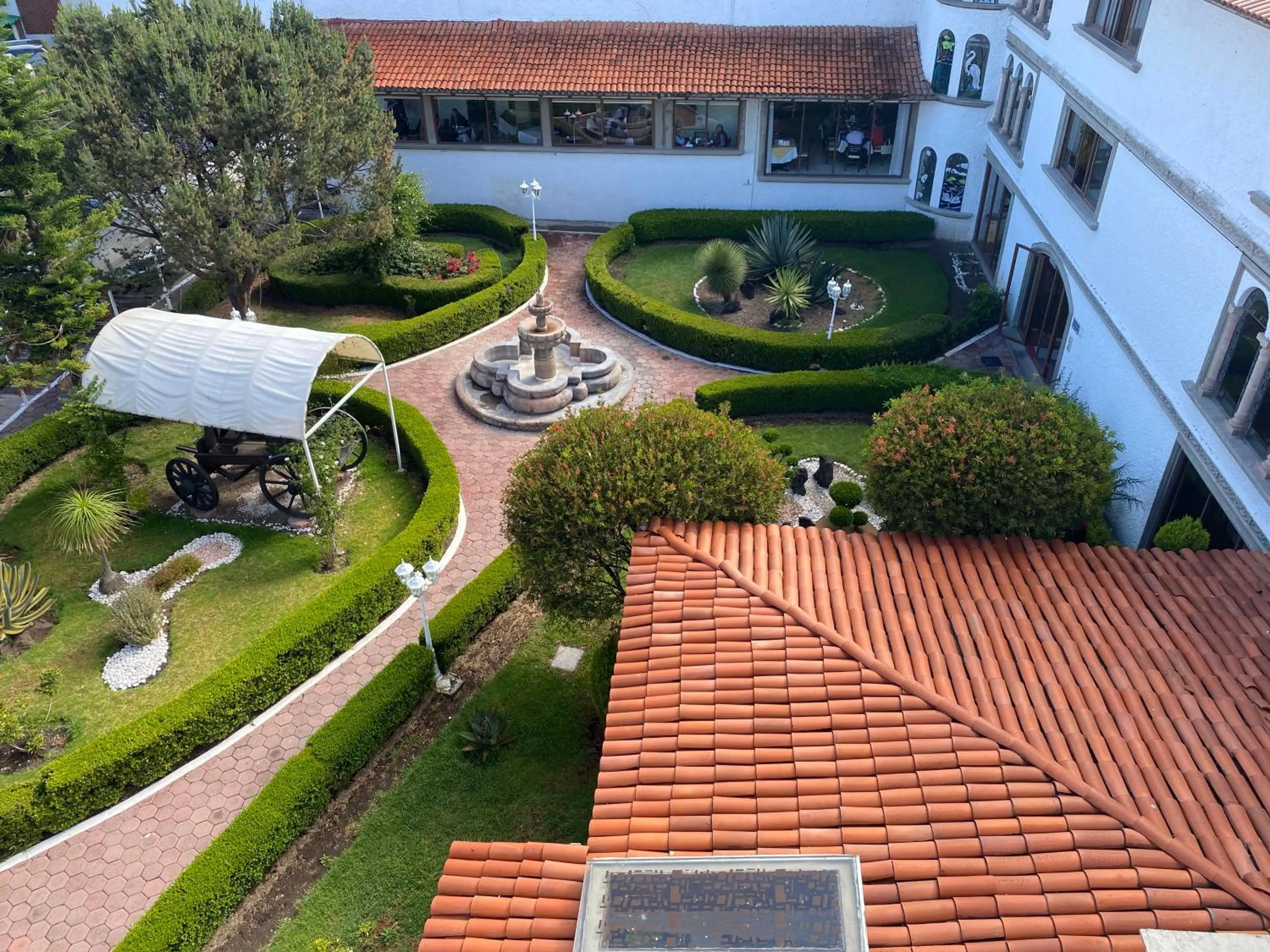 Garden view in Hotel Del Angel, Apizaco