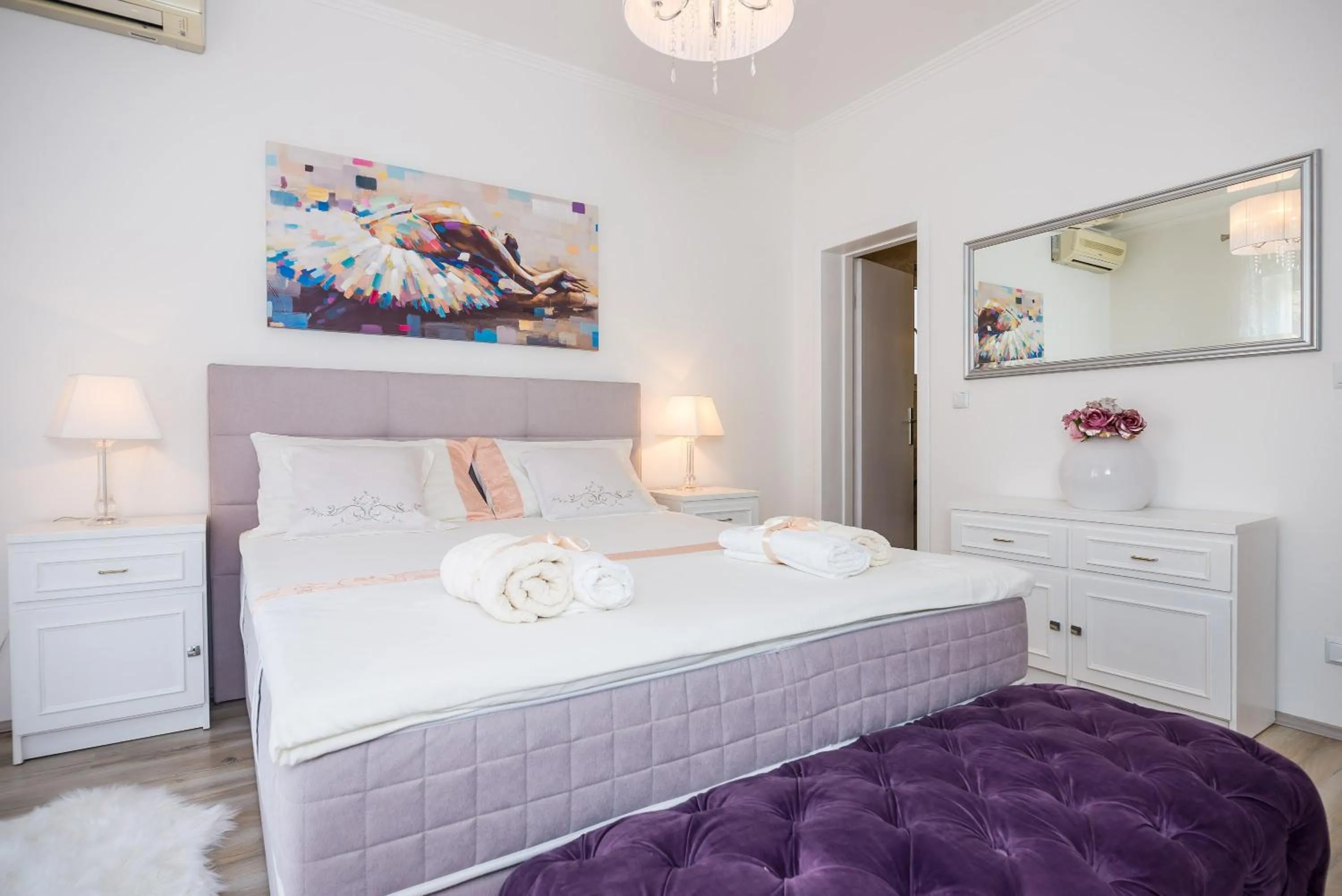 Bedroom, Bed in Apartment & Rooms Duja