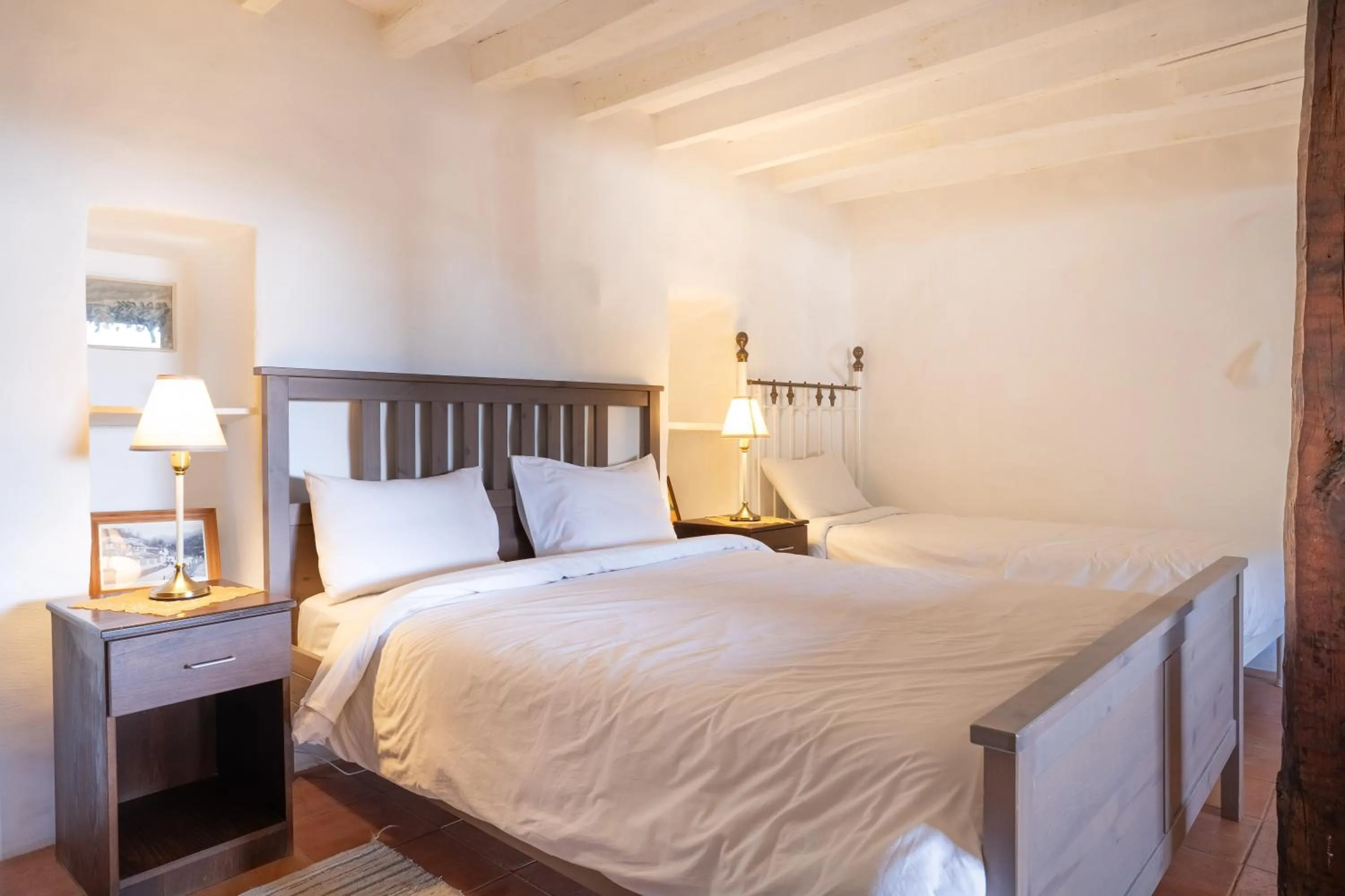 Bed in Ambelikos Traditional Agrohotel