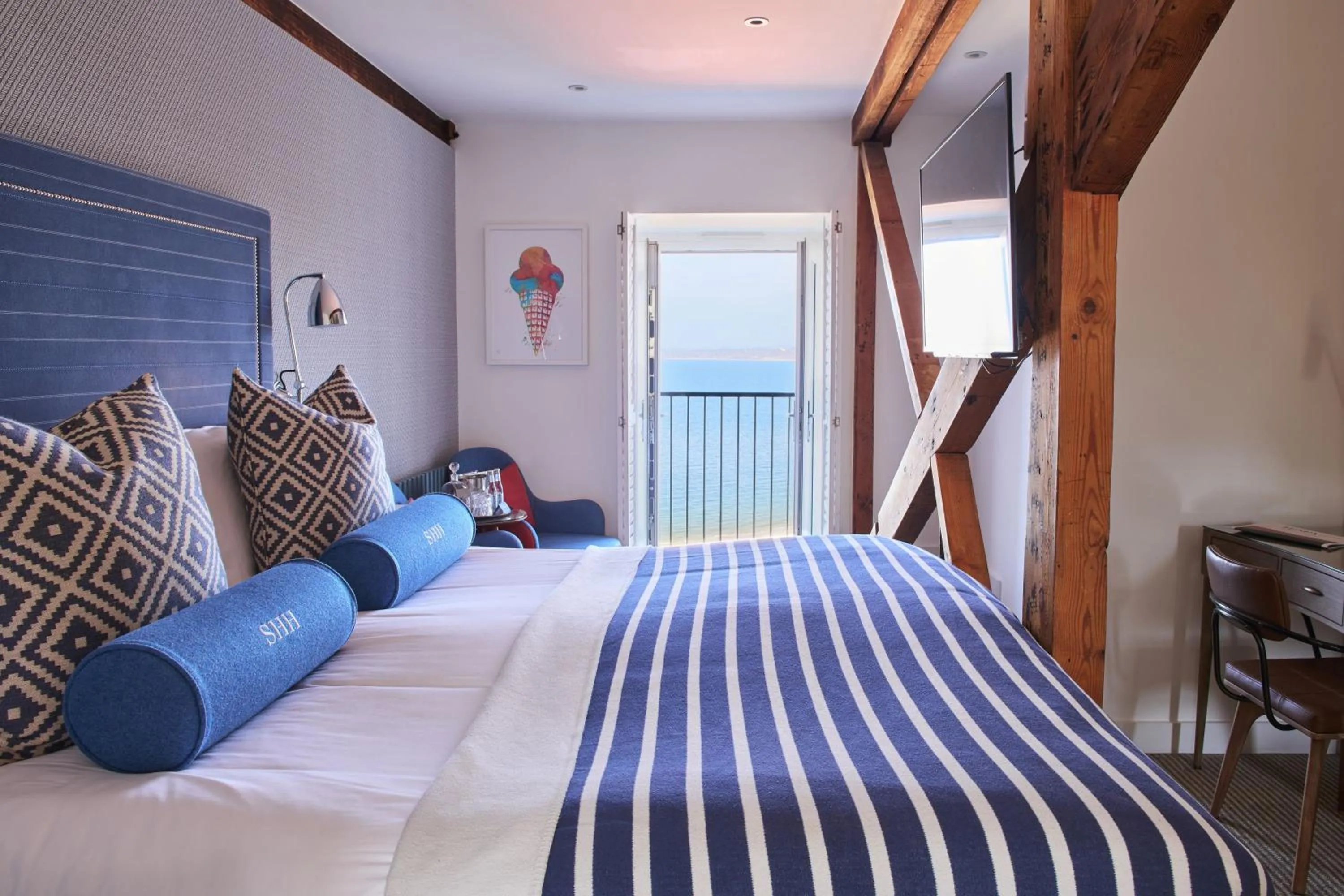 Bedroom, Bed in Harbour Hotel & Spa St Ives