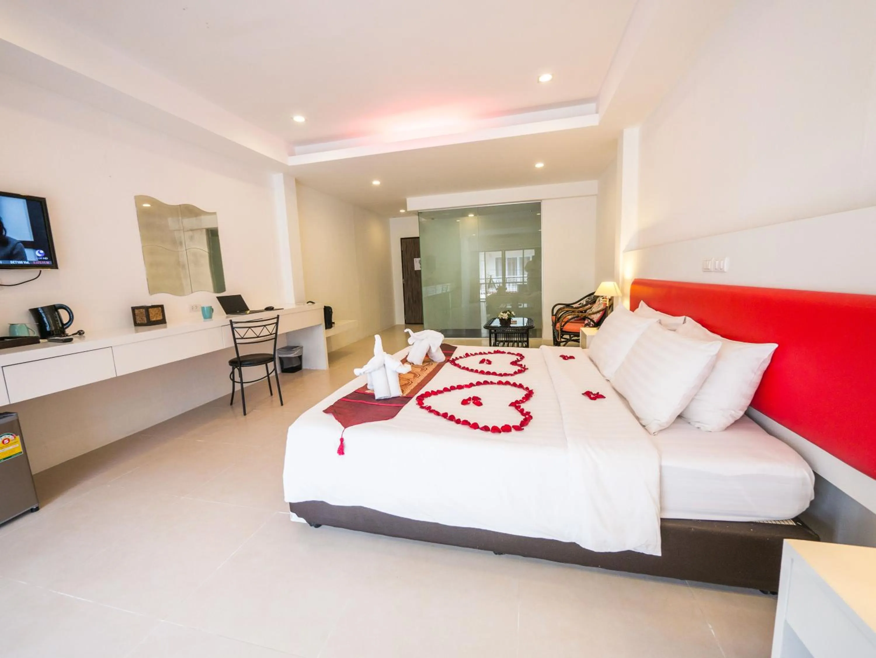 Bedroom, Bed in Armoni Patong Beach Hotel