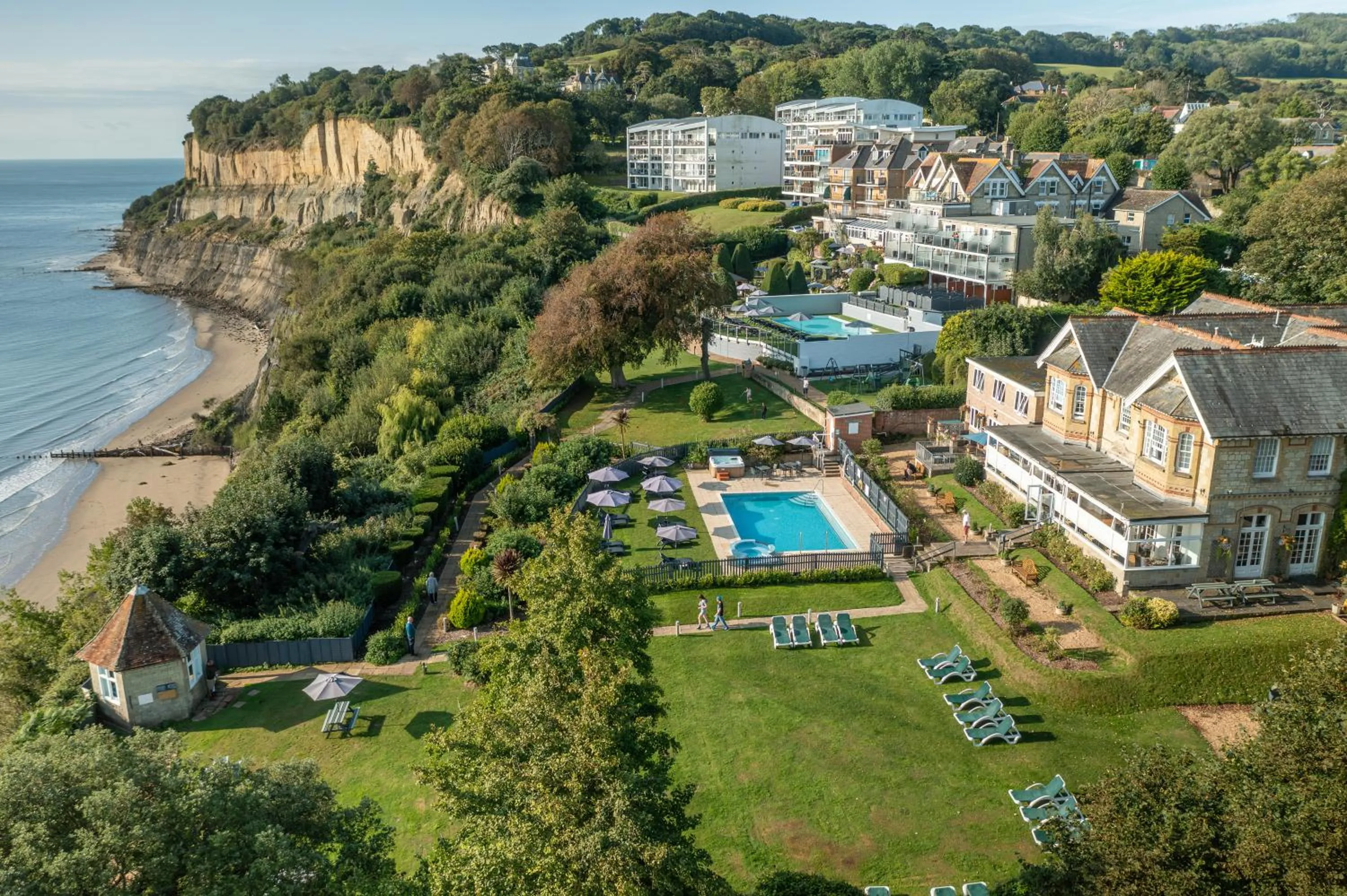 Bird's eye view in Luccombe Manor Country House Hotel