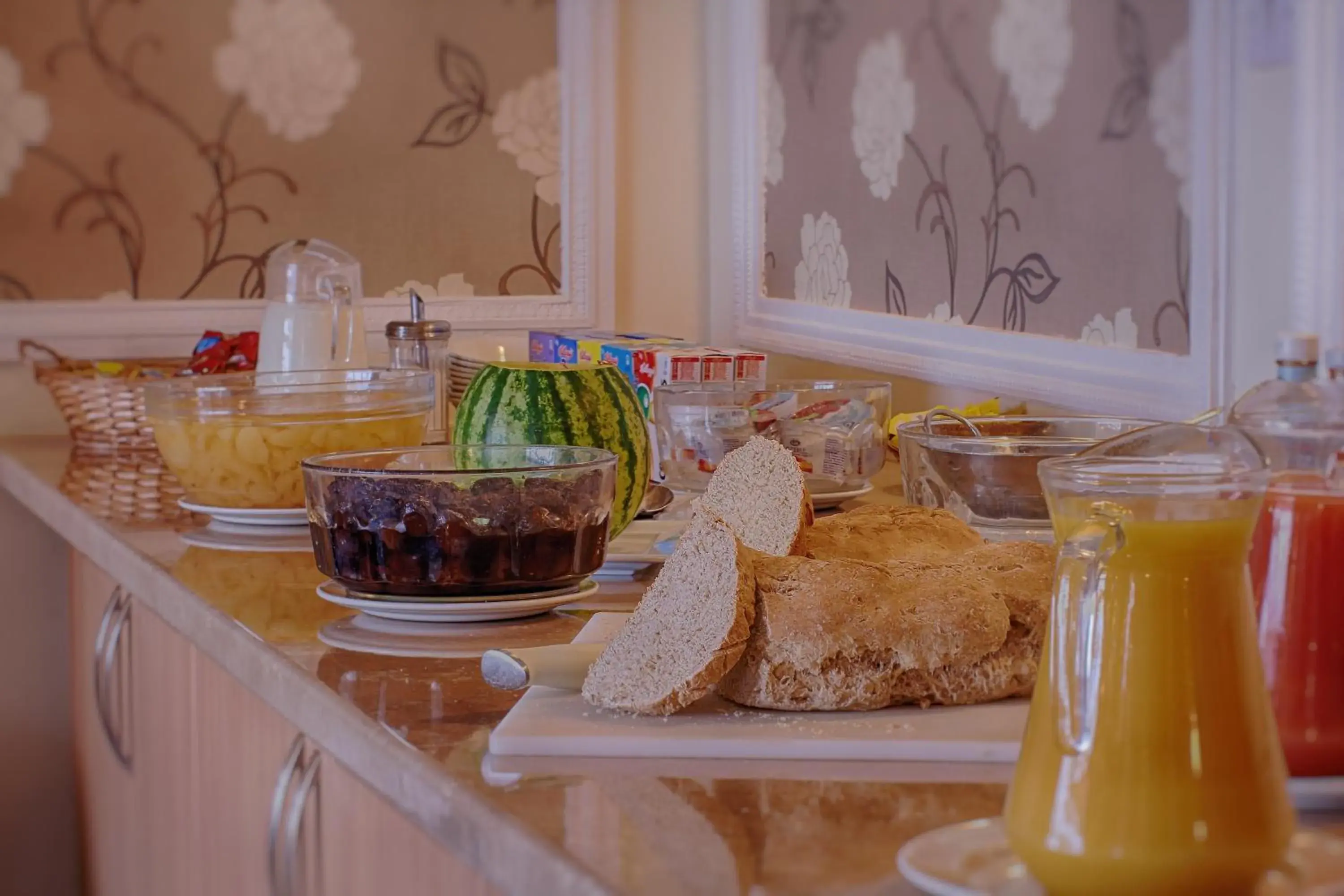 Continental breakfast in Luccombe Manor Country House Hotel Continental breakfast in Luccombe Manor Country House Hotel