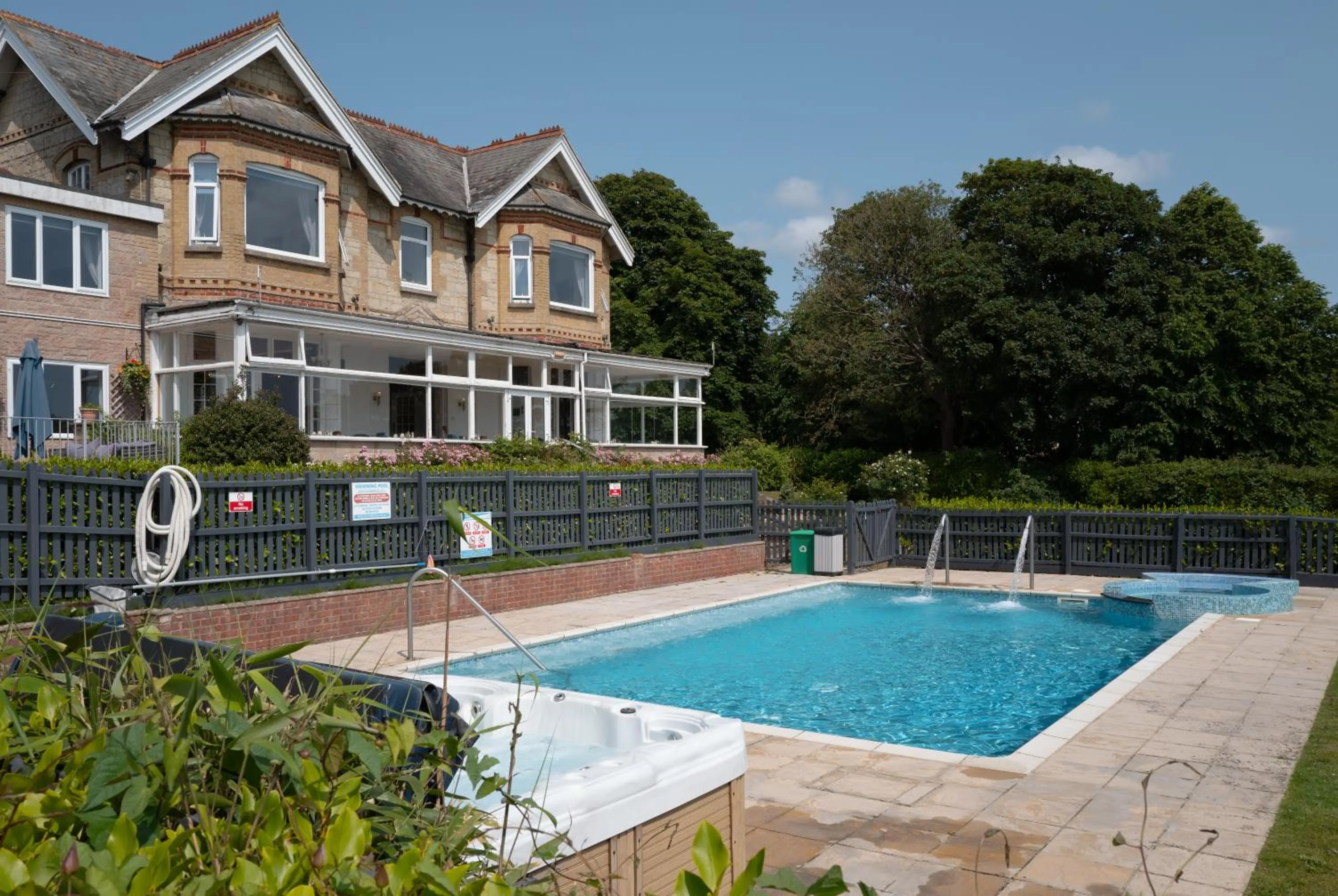 Swimming pool in Luccombe Manor Country House Hotel