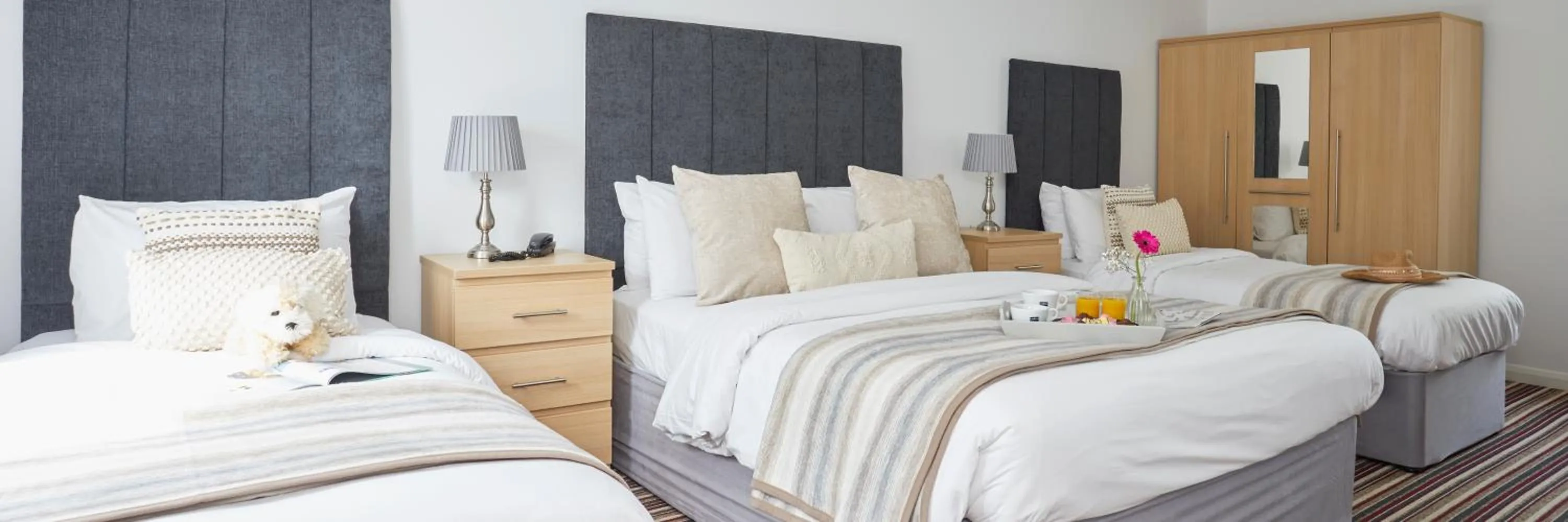 Bed in Luccombe Manor Country House Hotel