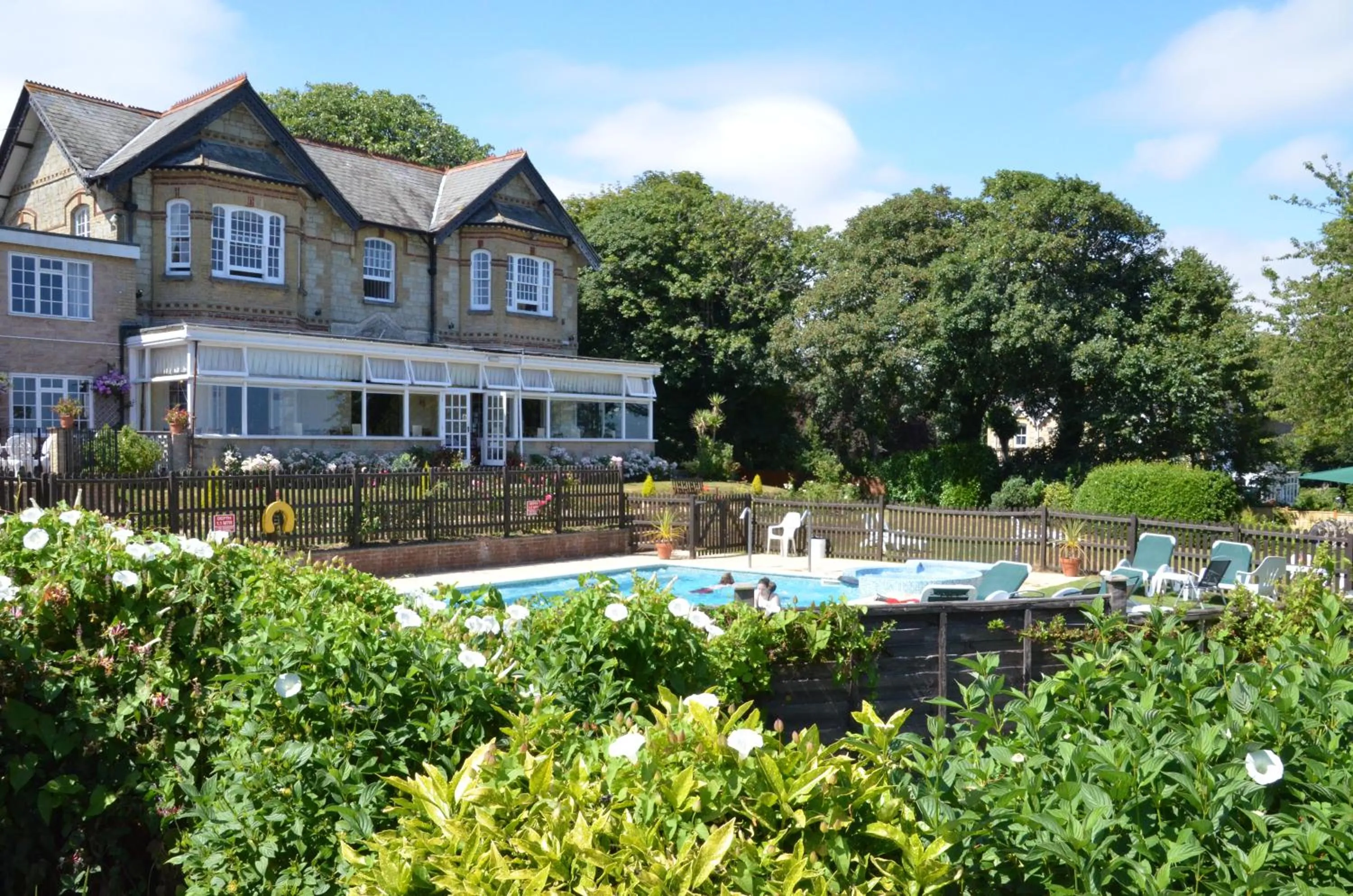 Swimming pool in Luccombe Manor Country House Hotel