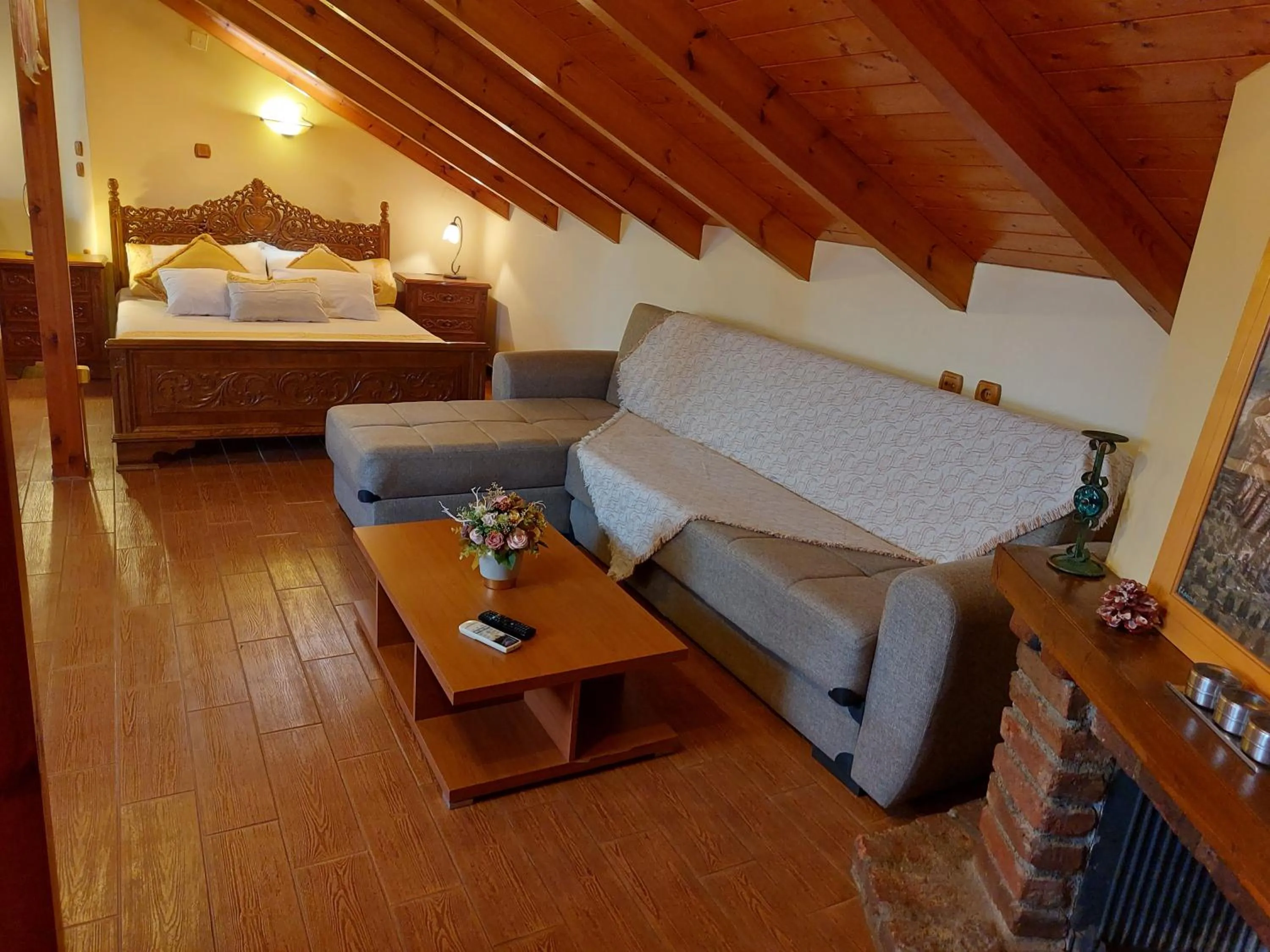 Bed in Nostos Apartments